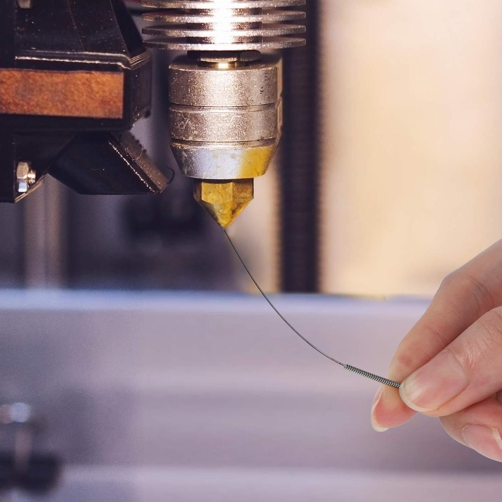 Brass MK8 0.4mm Nozzle CleaningTool Kit Needle Tweezers for 3D Printer Set A