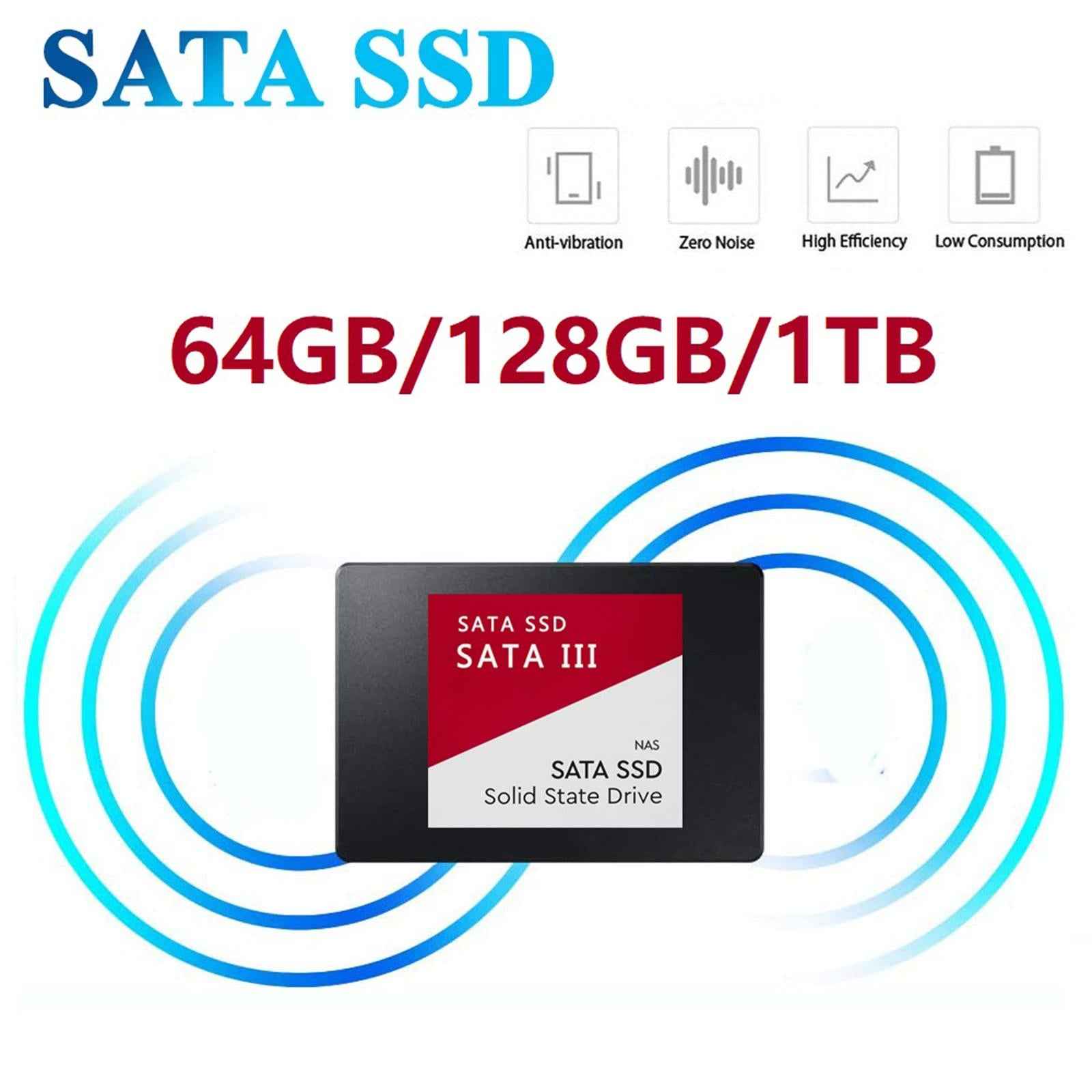 2.5 inches SATA 3.0 SSD Internal Solid State Drive for PC Laptop Red 64GB
