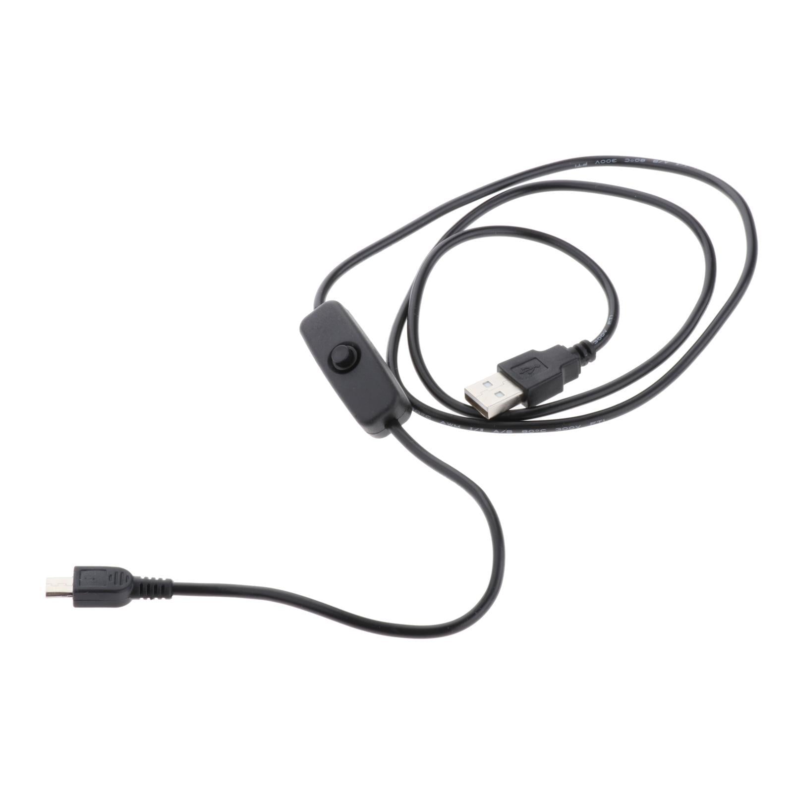 2xPower USB Switch Cable for Raspberry Pi 3 USB Adapter Cord Micro USB 5P