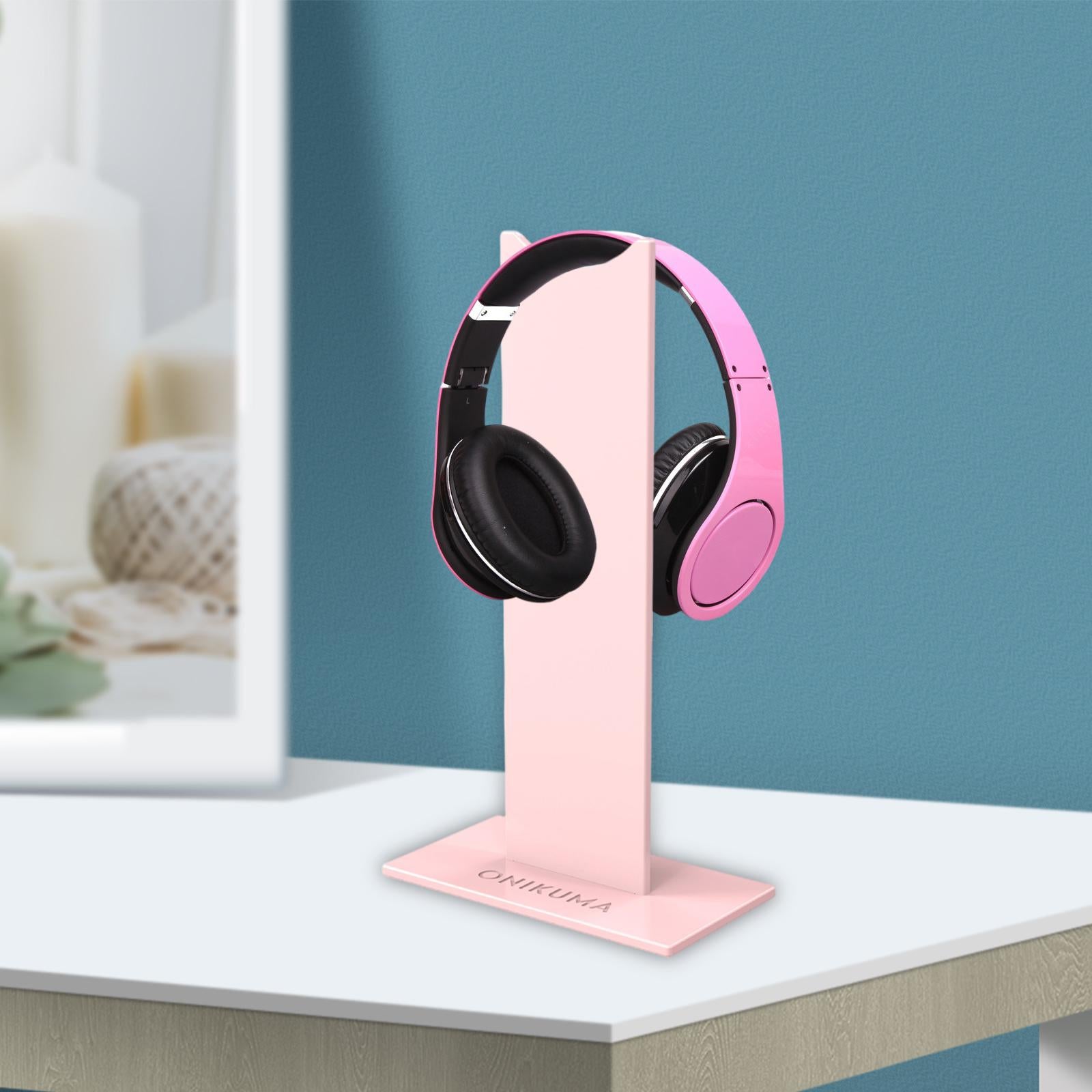 Detachable Headphone Stand ABS Plastic Display Gifts for Headphones Pink