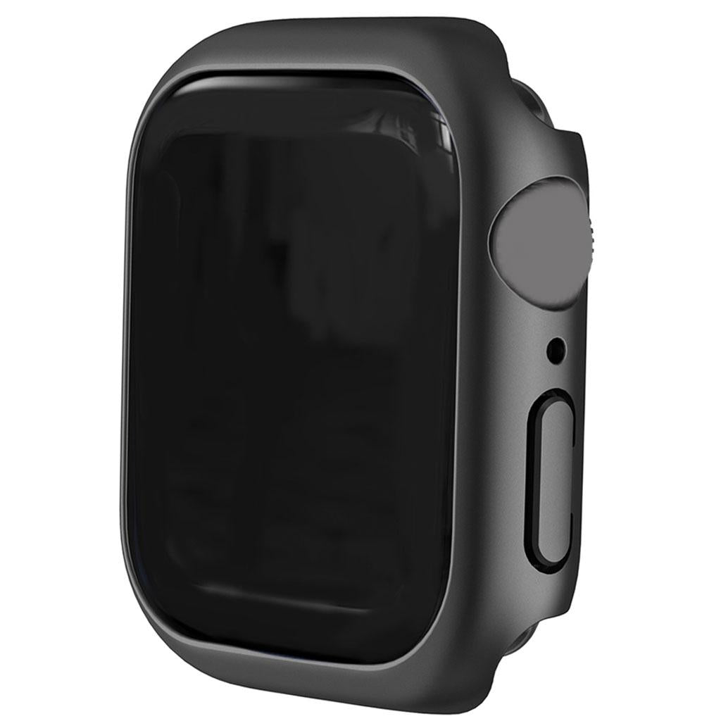 2x45mm Bumper Frame Protective Case Waterproof for iWatch Series 7 Black