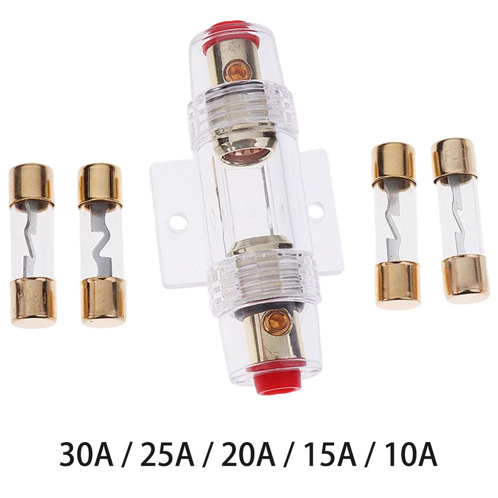 Agu Fuse Holder with 4 Amp Fuse for Automotive Car Audio Power Protect 30A