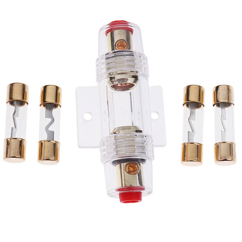 Agu Fuse Holder with 4 Amp Fuse for Automotive Car Audio Power Protect 10A