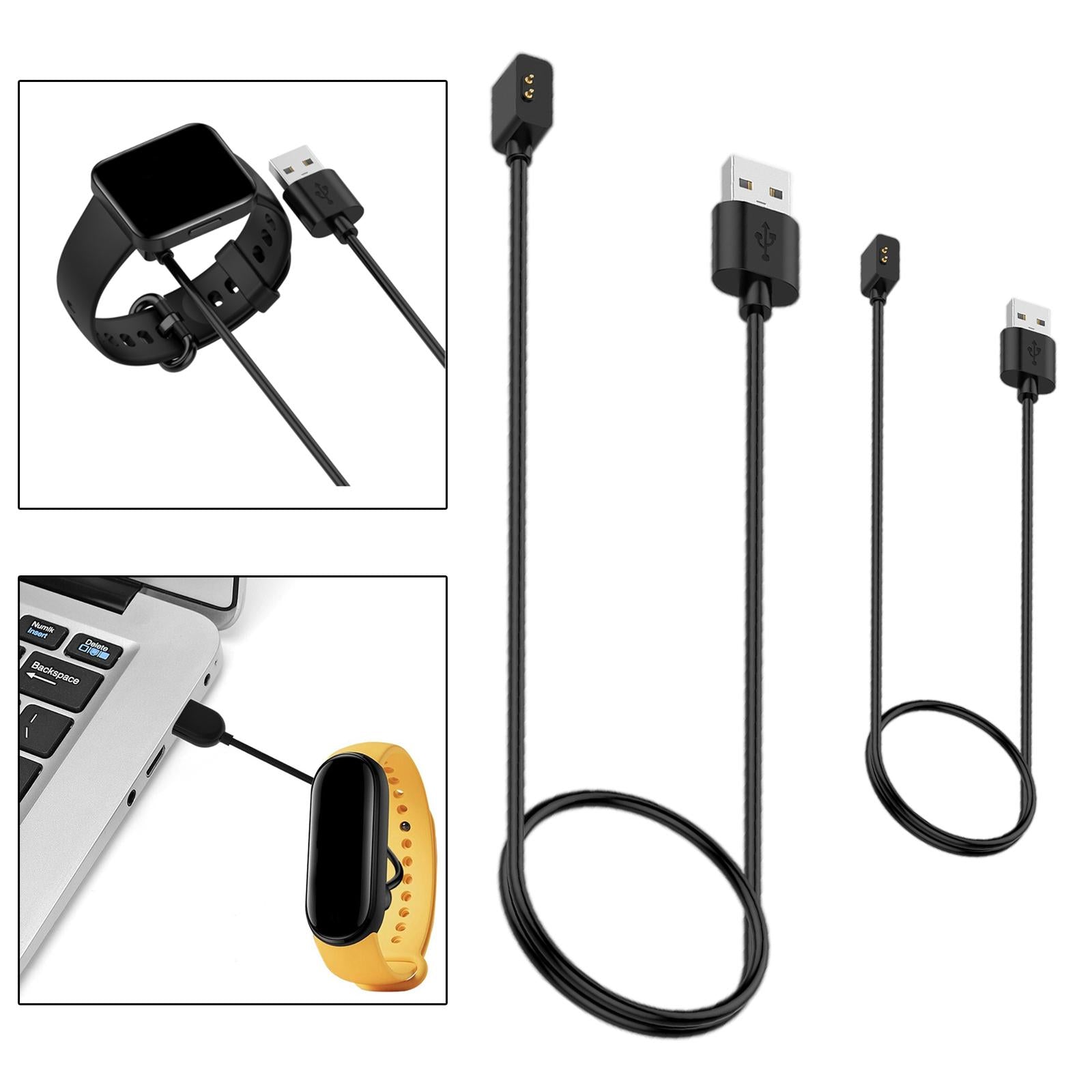 3xUSB Charging Cable Smart Bracelet Black for Redmi Smart Band Pro Accessories 55mm