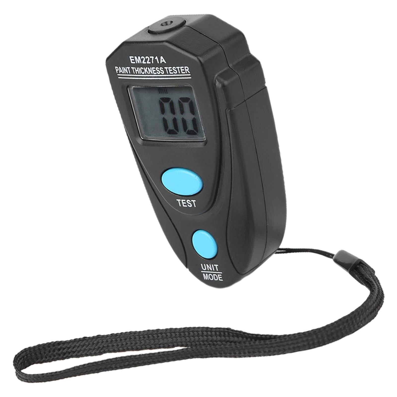 Digital Coating Thickness Gauge Paint Meter Instrument 0-80Mil for Car Black