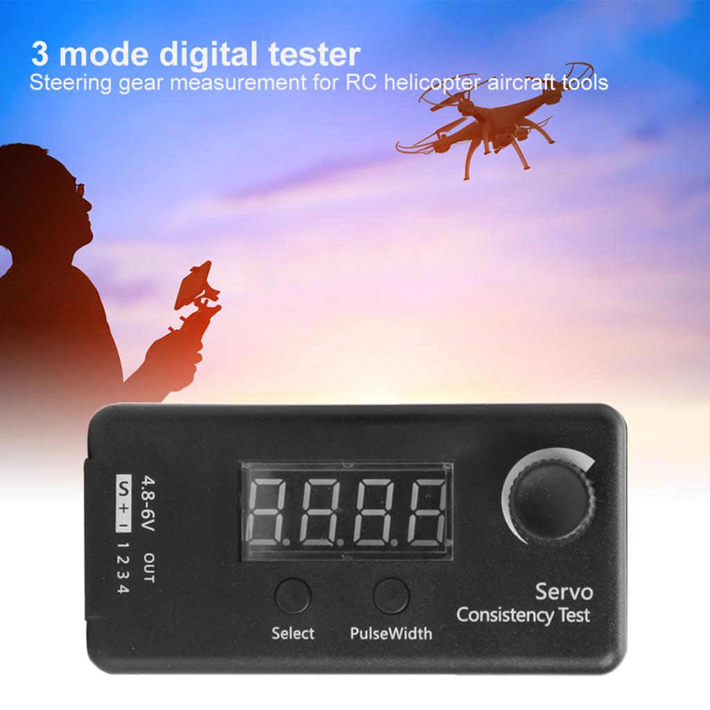 Digital Servo Tester Synchronized Output Control 4 Servos for RC Helicopter