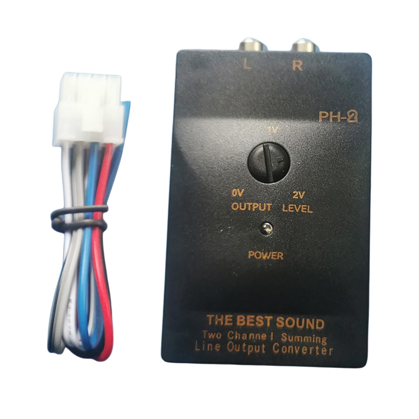 50W 1A Car Part Audio RCA Speaker High To Low Level Output Converter Adapter