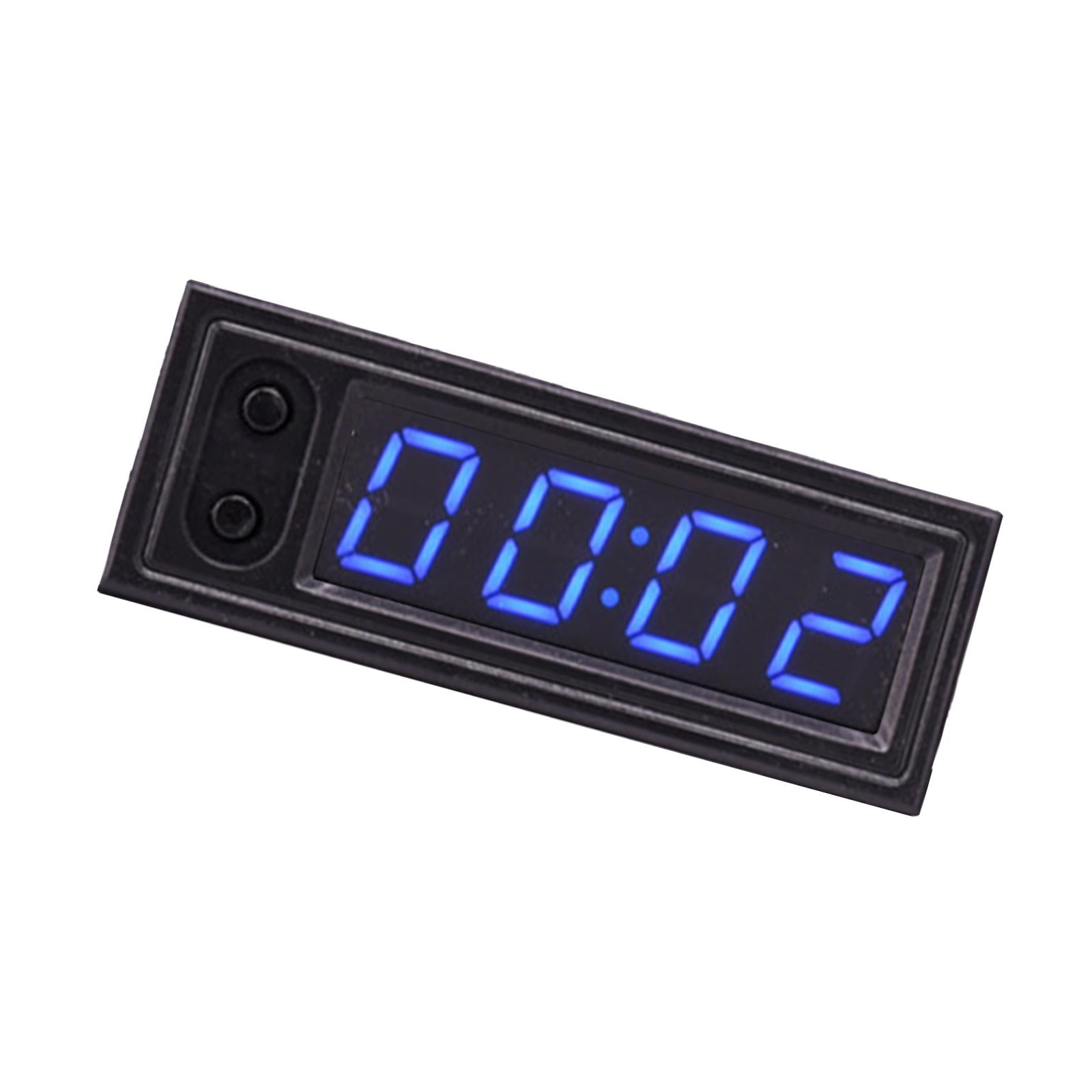 Car Clock Voltmeter Thermometer Durable Universal Accessories Blue
