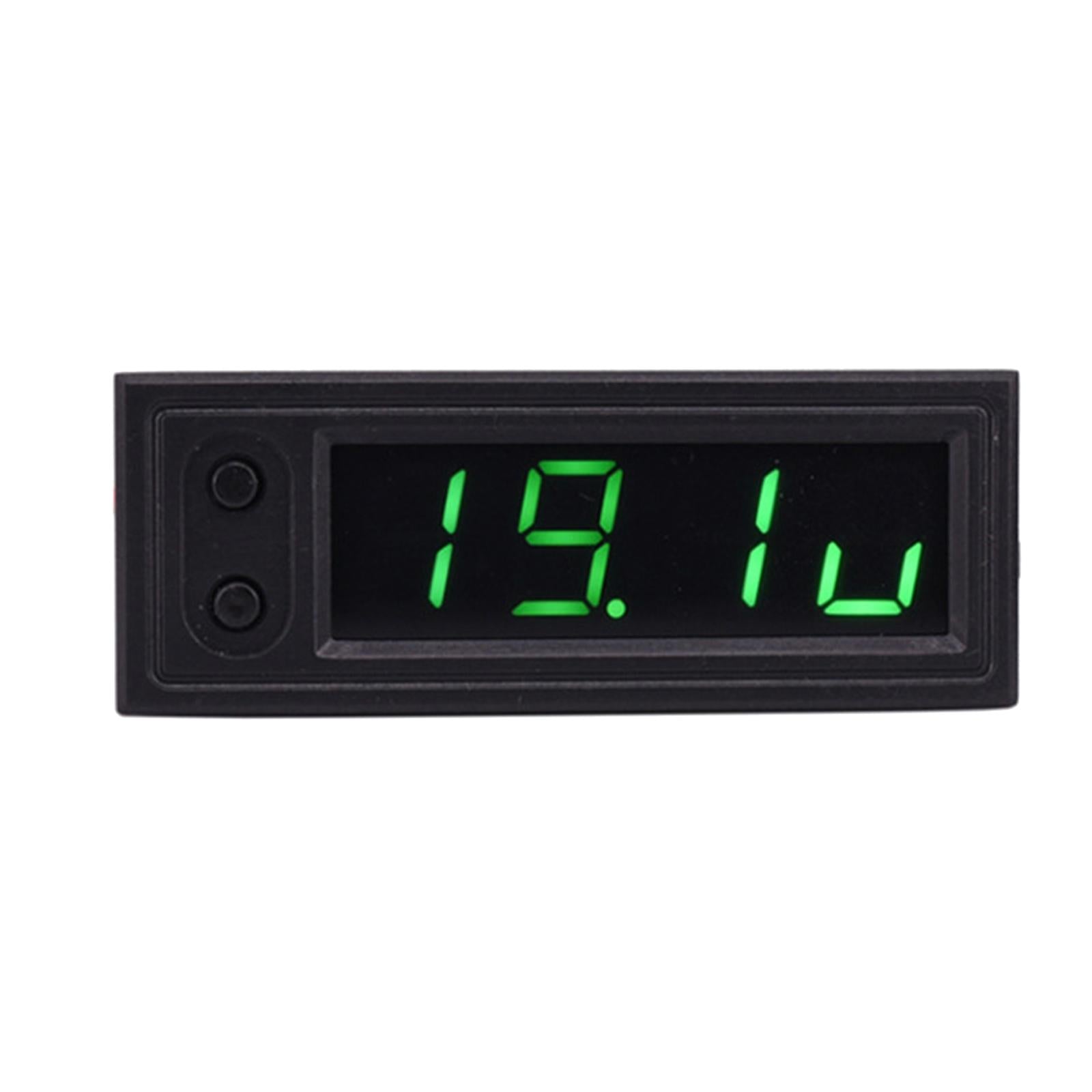 Car Clock Temperature Voltage Monitor Panel Meter Professional Replaces DIY