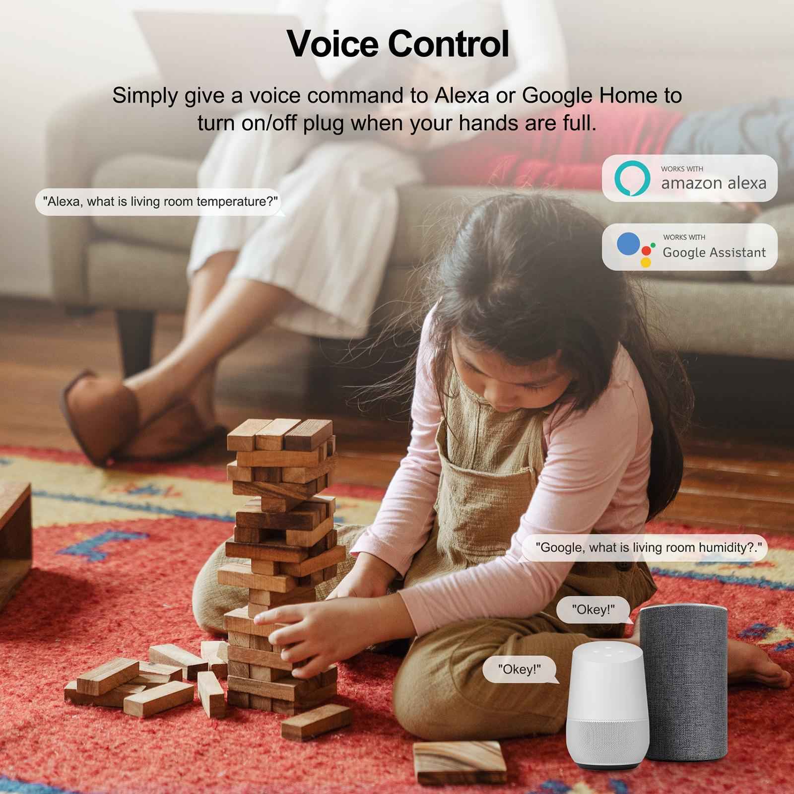 Tuya WiFi Smart Temperature & Humidity Sensor APP Control Alexaa Indoor