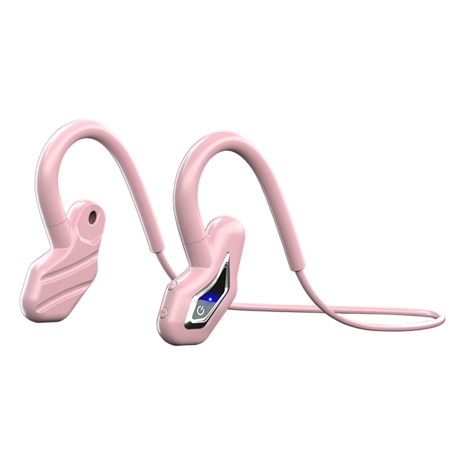 Bone Conduction Headphones Wireless Bluetooth Headset Pink 16G Memory