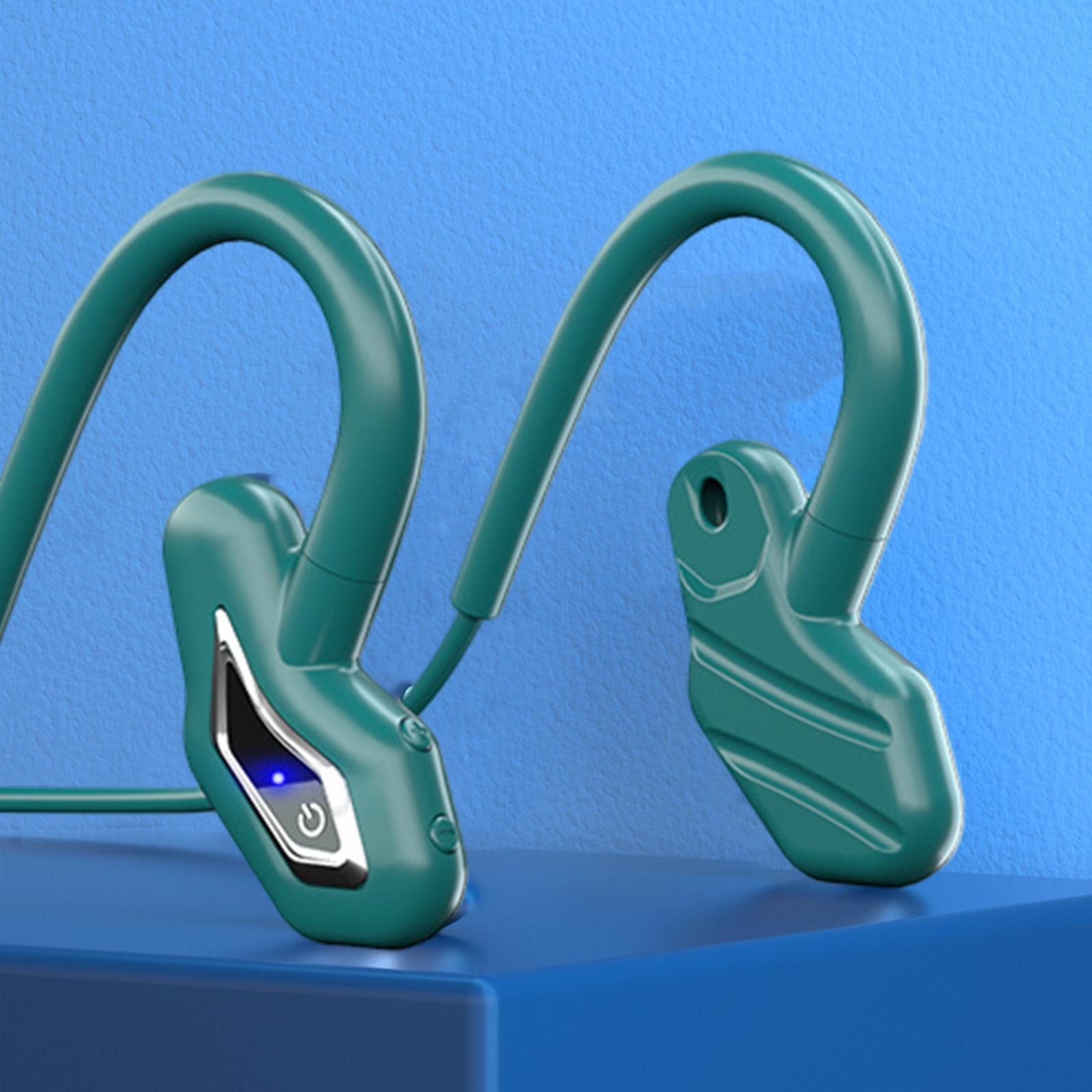 Bone Conduction Headphones Wireless Bluetooth Headset Green