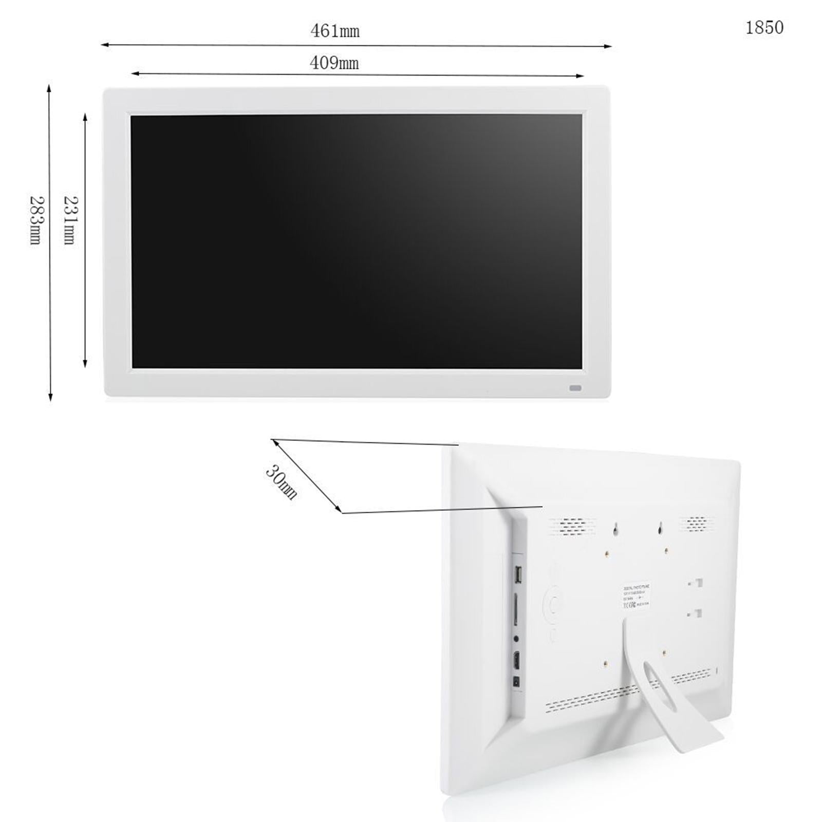 Digital Picture Frame Gifts Auto-Rotate SD Card and USB Calendar Clock White
