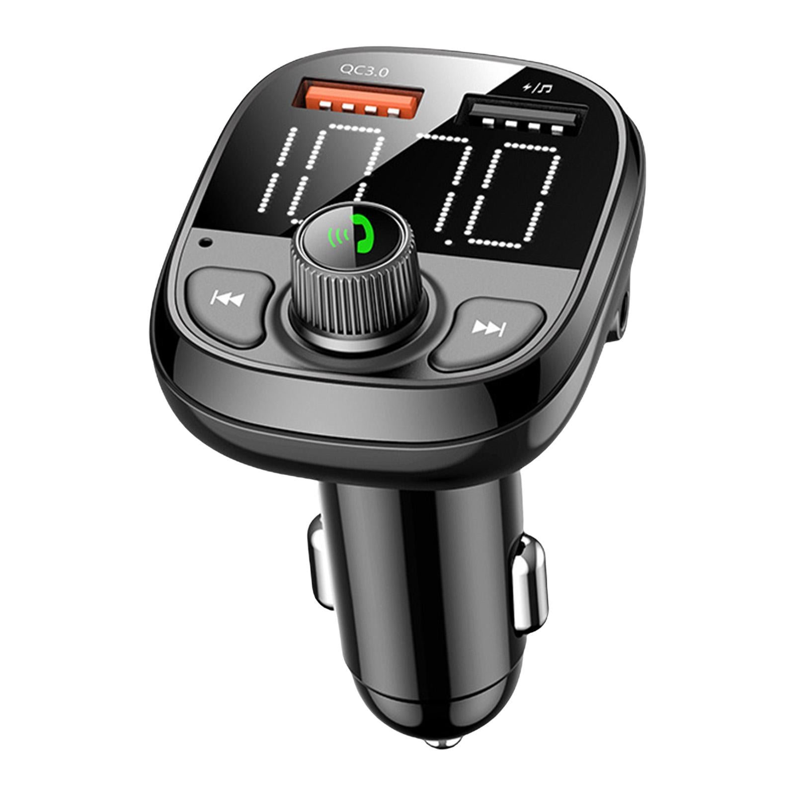 Car FM Transmitter 2 USB Port Support TF Card MP3 Player QC3.0 with Cable