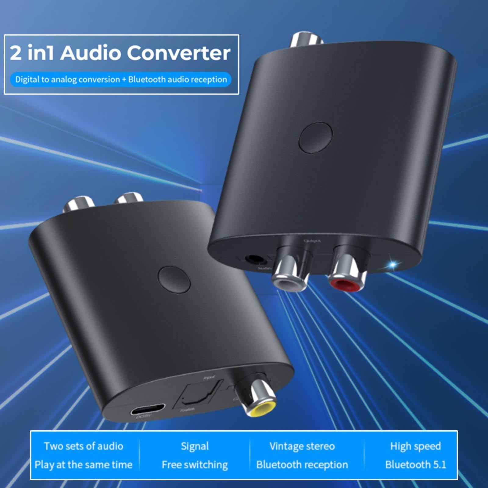 2 in 1 Bluetooth Wireless Digital Analog Audio Converter Simple to Operate