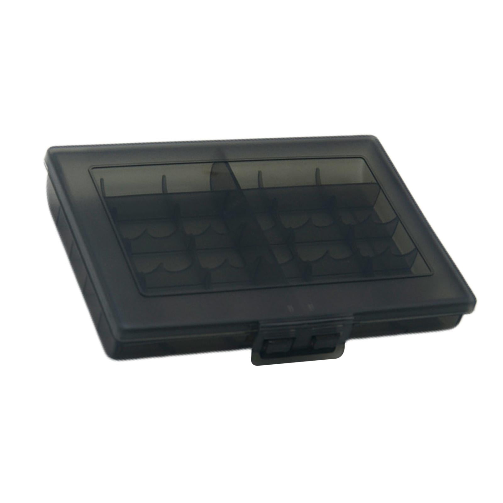 3xBattery Storage Case Holds 10 AA/AAA Batteries Protective Container Black