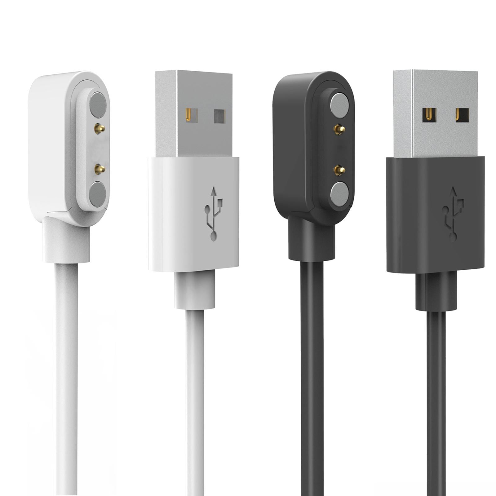 4xSmart Watch Charging Cable Portable 2 Pin USB for Xgo2 Kids Watch Black