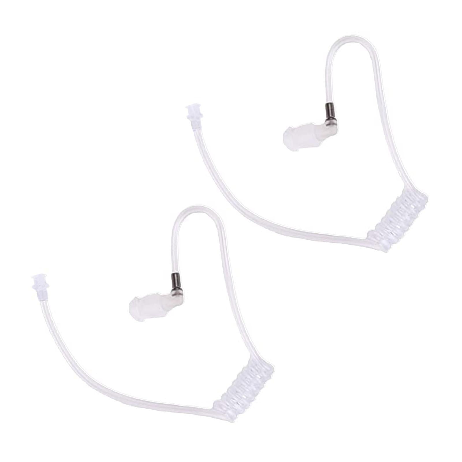 2 Pcs Replacement Acoustic Coil Tube Clear for Two Way Radio Talkie Earpiece