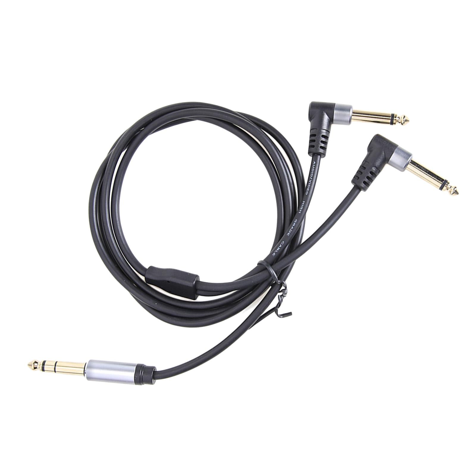 1/4 Insert Cable 6.35mm TRS to Dual 6.35mm TS for Sound Cards Amplifiers