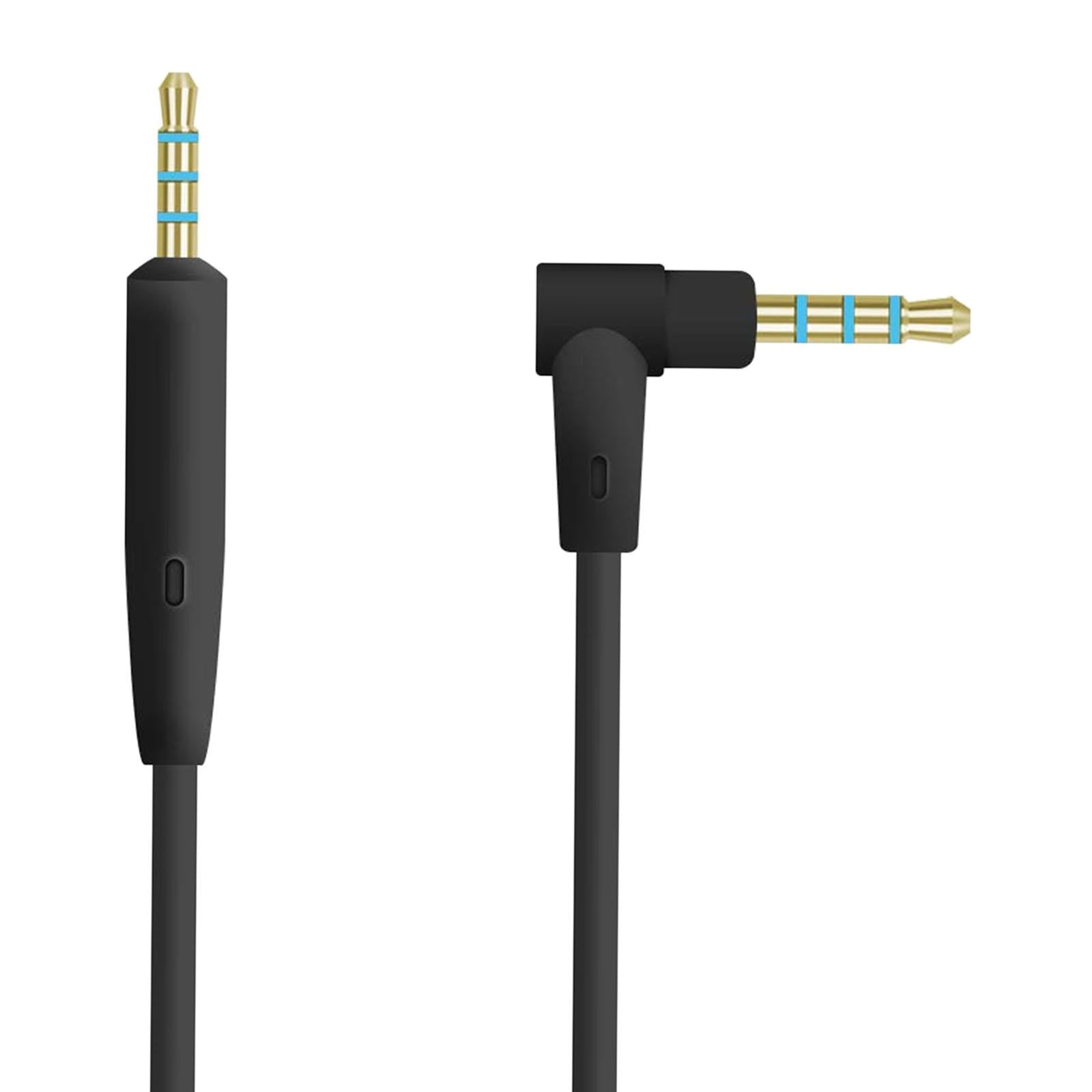 2x2.5mm to 3.5mm Audio Cable Headphone Cable for QC35 QC45 Replacement Black