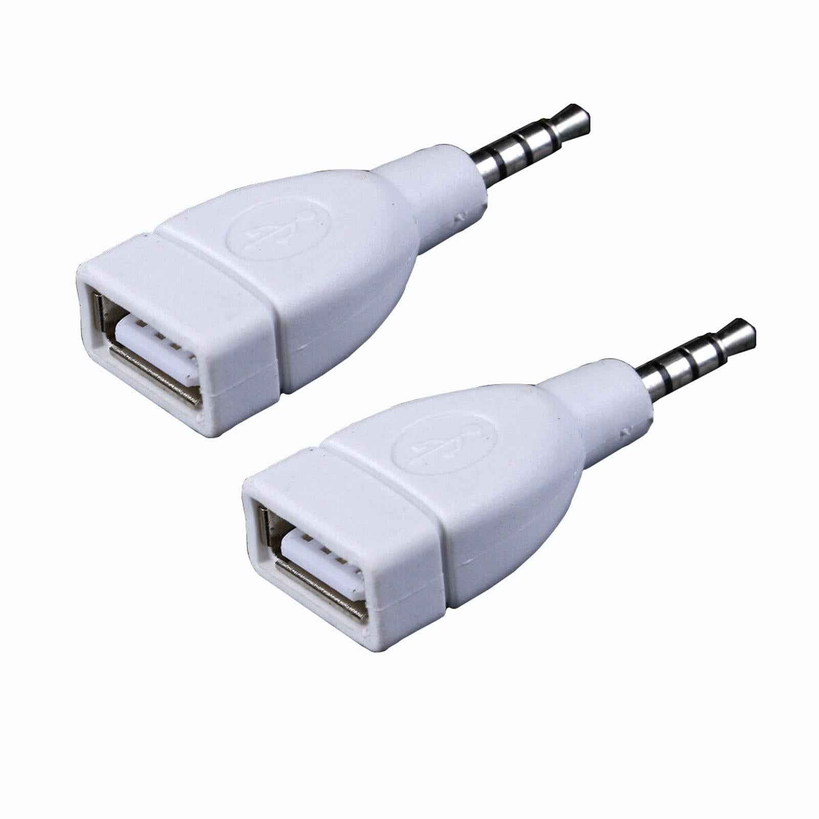 3.5mm Male AUX Audio Plug Jack to USB 2.0 Female Adapter Cable Accessories