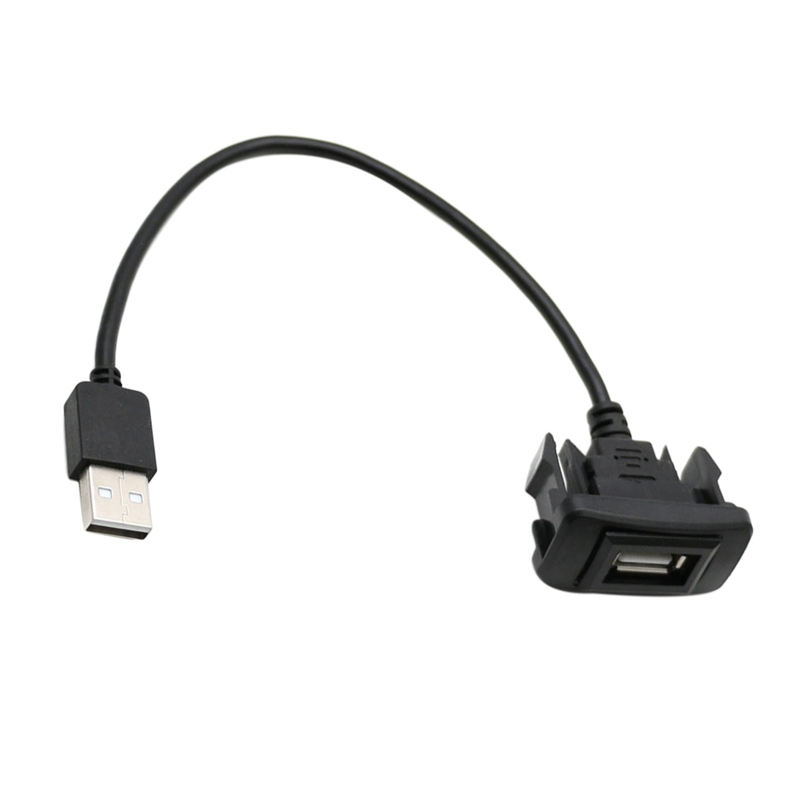4xCar Dashboard Flush USB 2.0 Port Panel Male to Female Durable