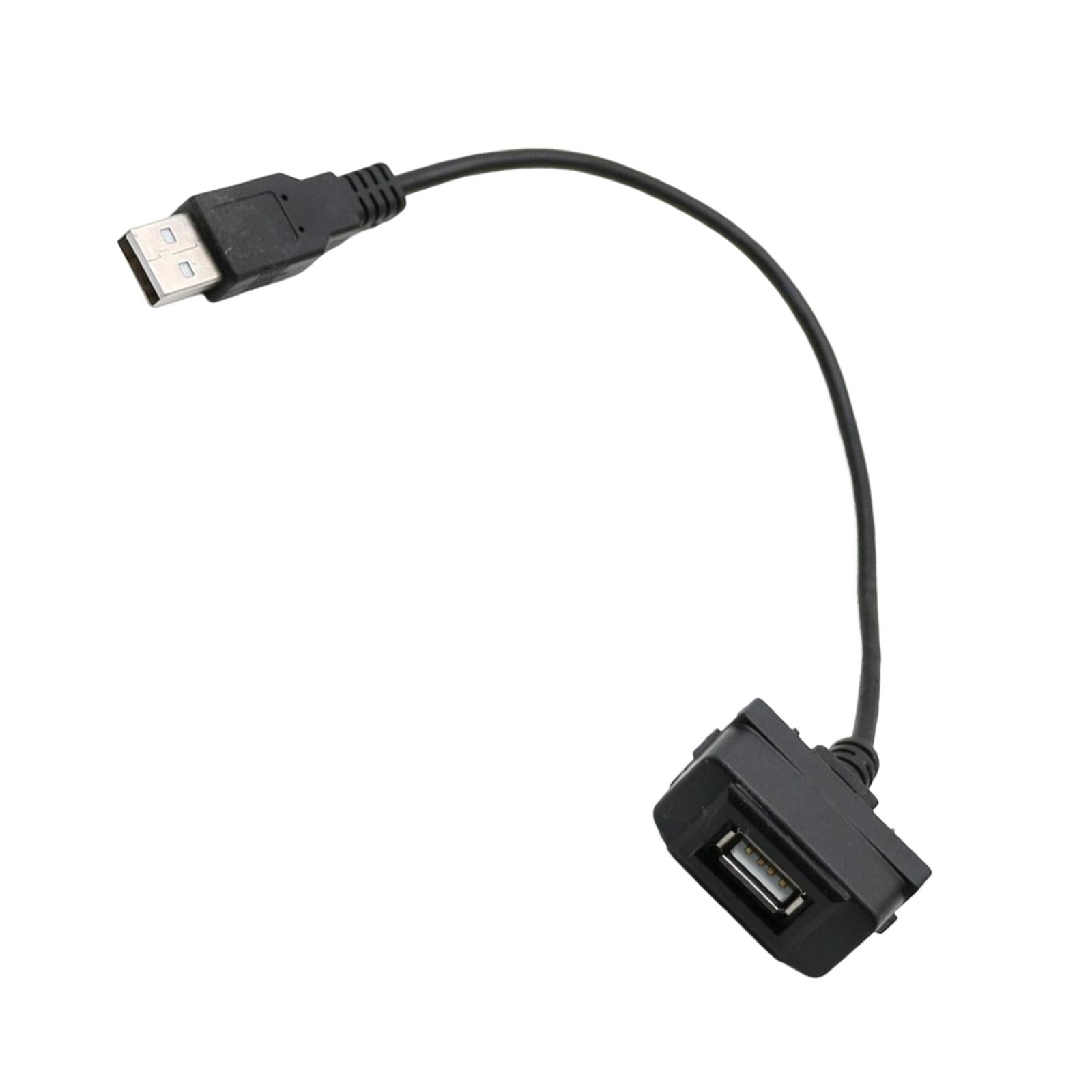 Car USB 2.0 Port Panel Socket Adapter Cable 25cm Car Wire for Asx