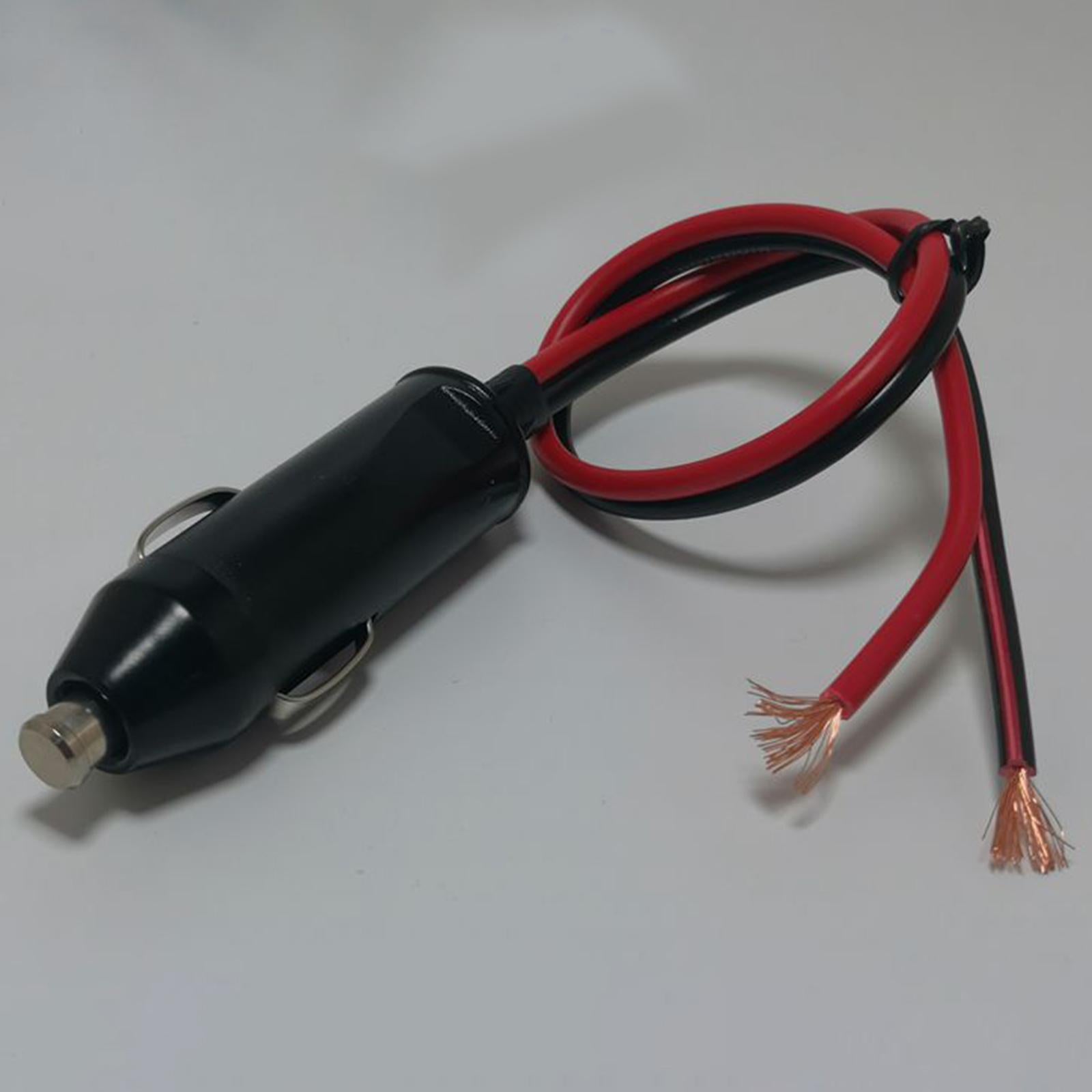 2xCigarette Lighter Male Plug with Leads with 10cm Extension Cable Cars