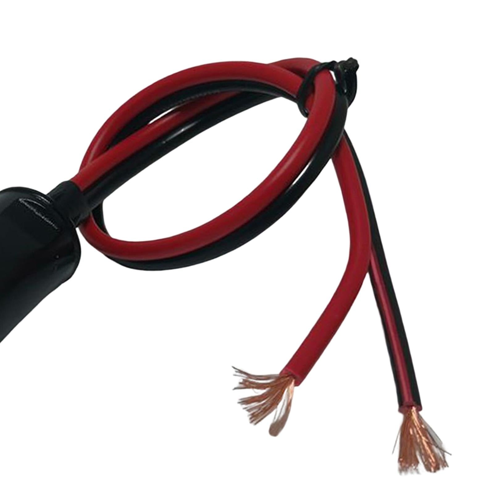 2xCigarette Lighter Male Plug with Leads with 10cm Extension Cable Cars