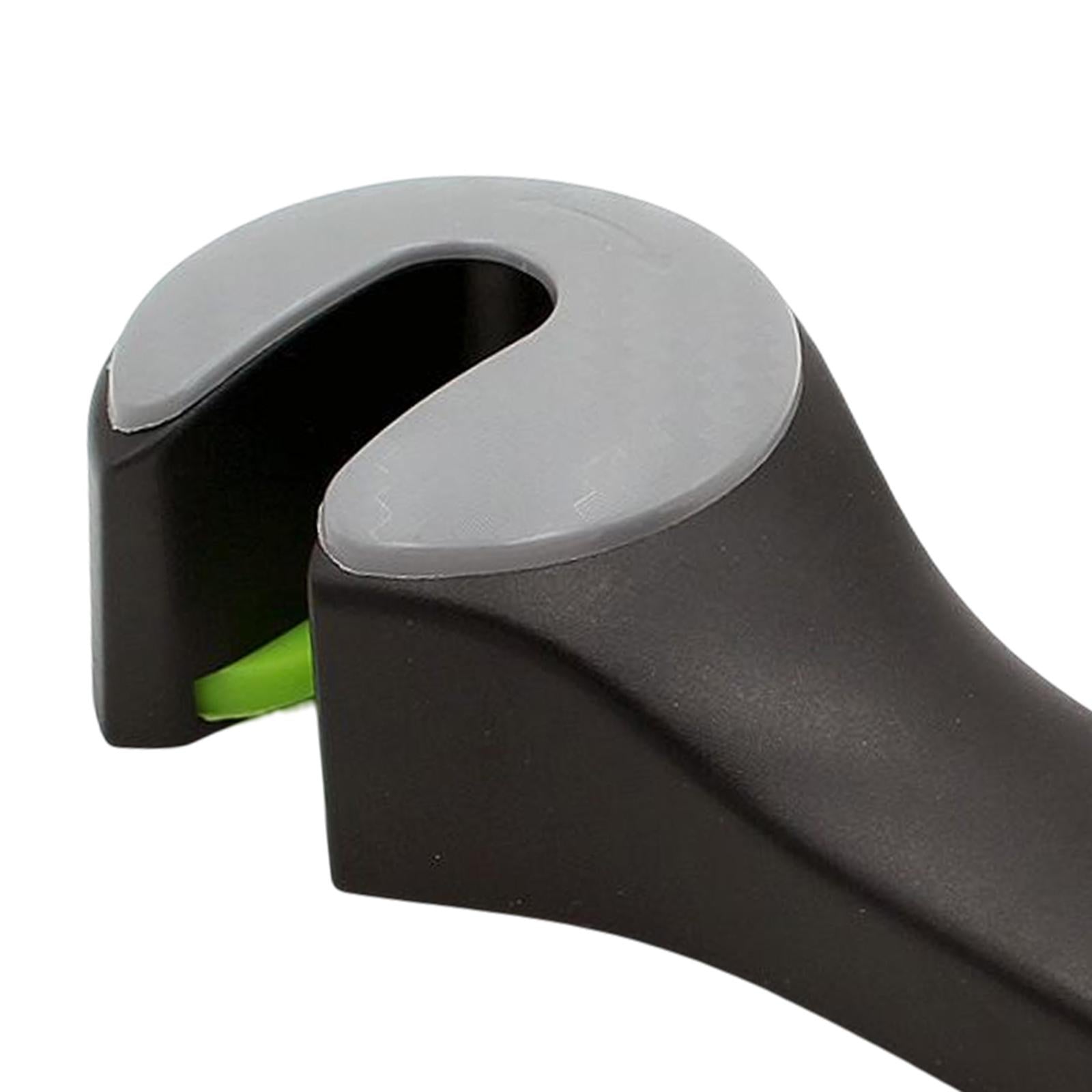 2 in 1 Car Headrest Hidden Hook Gadget Phone Holder Clips for Purse Handbag Black Gray