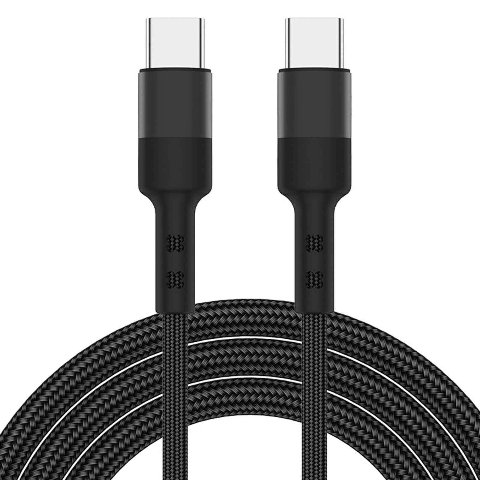 4xUSB C to USB c data Cable 3.8mm Od Durable for Computer Smartphones Notebook 30cm Black
