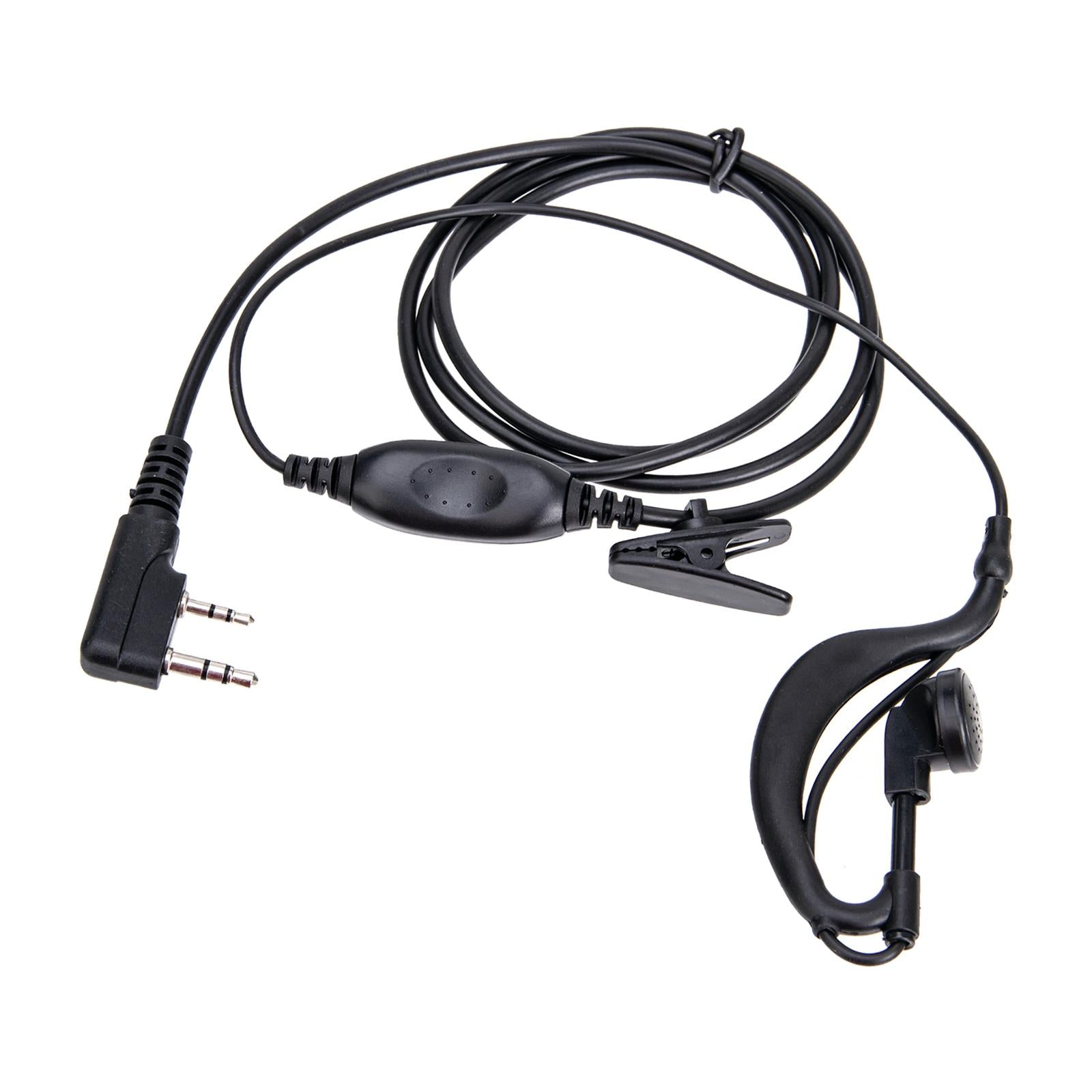 2xWalkie Talkie Headset Waterproof with Mic Replacement Two Way Radio Earpiece