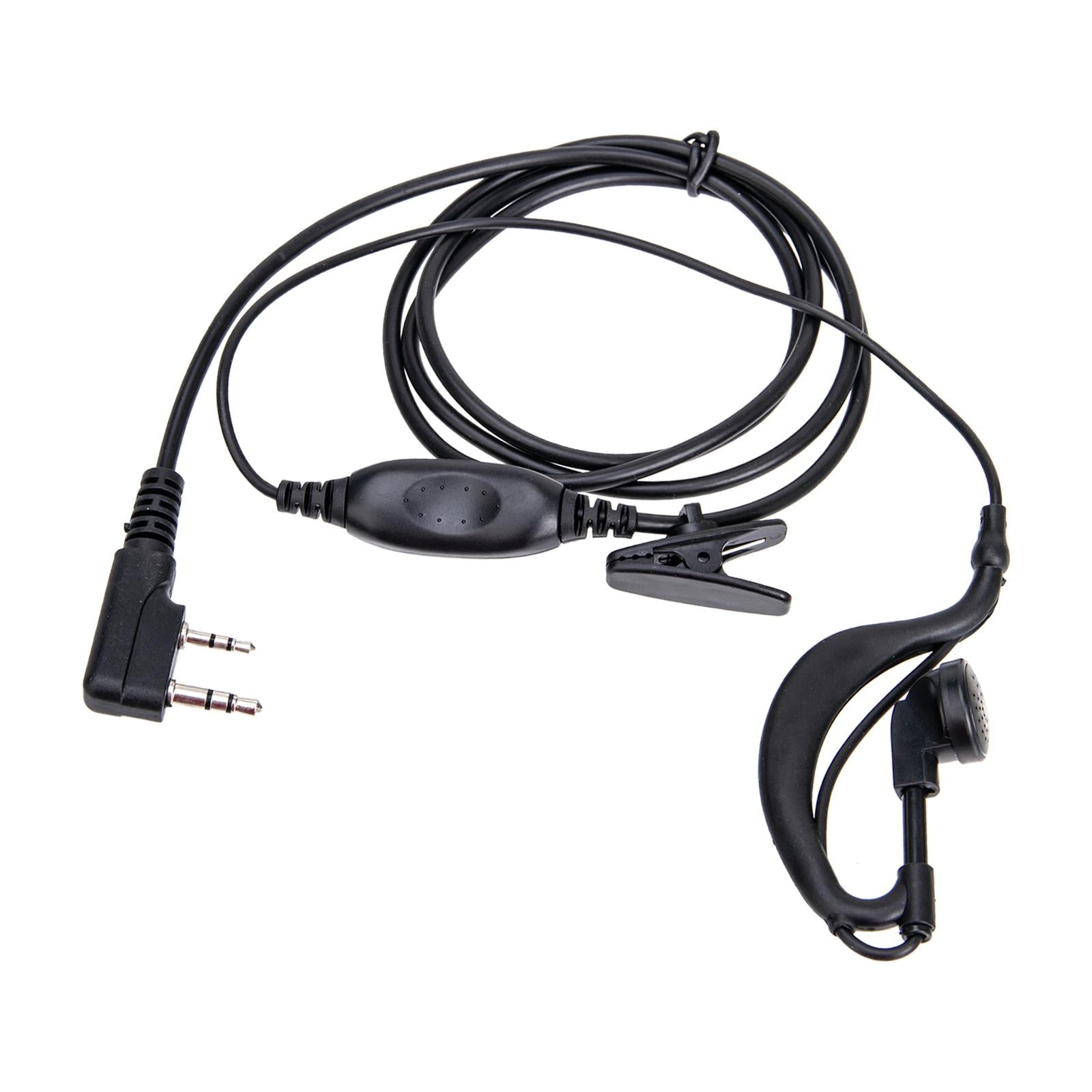 2xWalkie Talkie Headset Waterproof with Mic Replacement Two Way Radio Earpiece