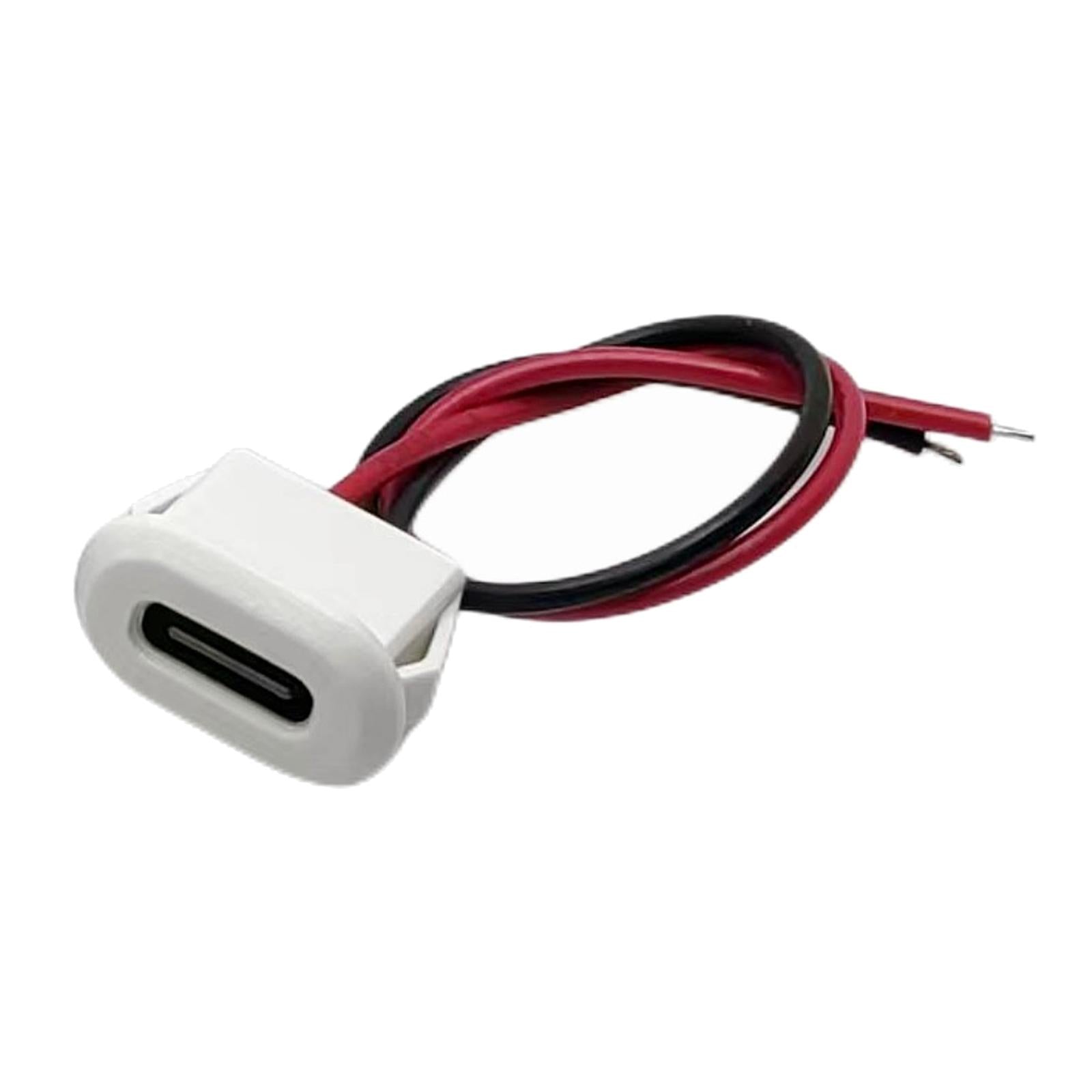 4xType C Connector Jack Female USB Female Chassis C Connector Replaces Durable White