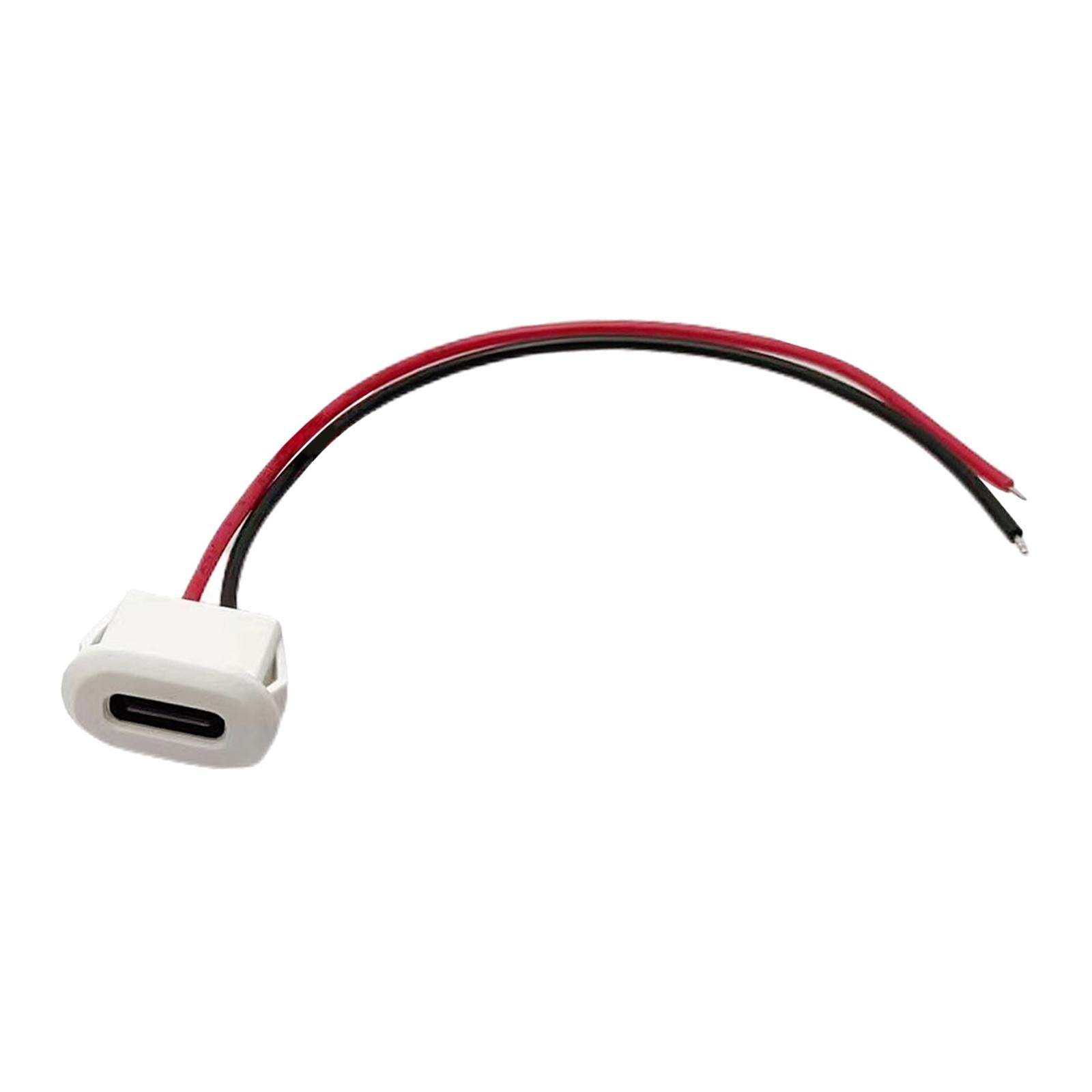 2xType C Connector Jack Female USB Female Chassis C Connector Replaces Durable White