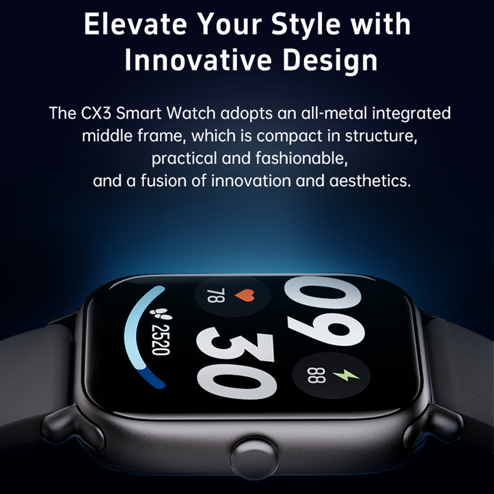 CX3 1.95-inch Bluetooth Calling Smart Watch Heart Rate Sleep Monitoring Fitness Tracker Smart Bracelet - Pink