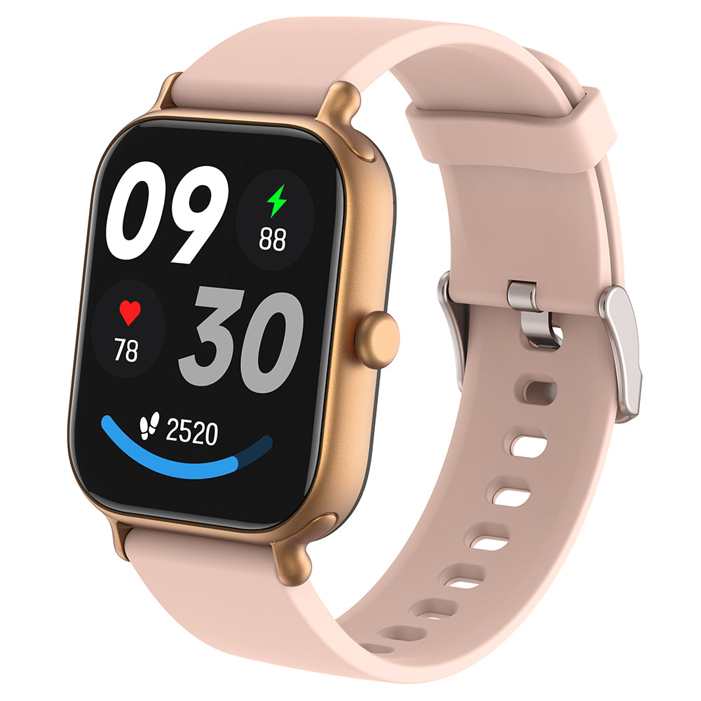 CX3 1.95-inch Bluetooth Calling Smart Watch Heart Rate Sleep Monitoring Fitness Tracker Smart Bracelet - Gold+Pink
