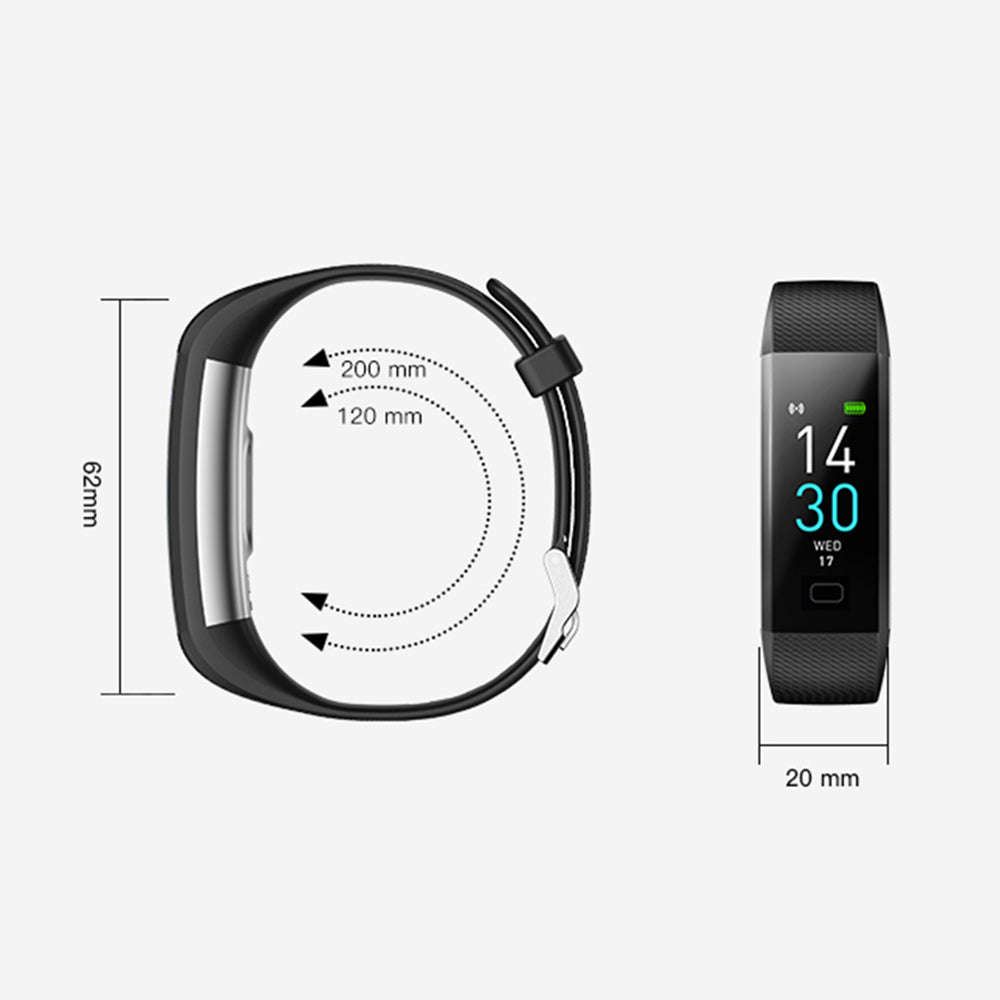 S5 0.96 Inch Screen Smart Watch Sports Bracelet Waterproof Intelligent Blood Pressure Watch - Green