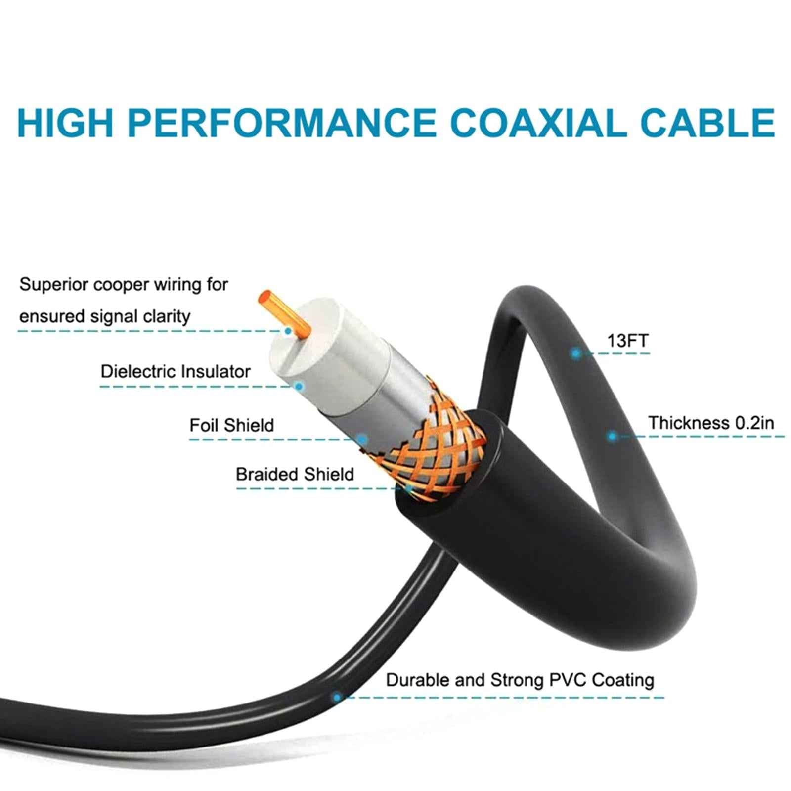 HD Indoor Digital TV Antenna USB Home 14.77ft Cable Long Range for Isdb Atsc