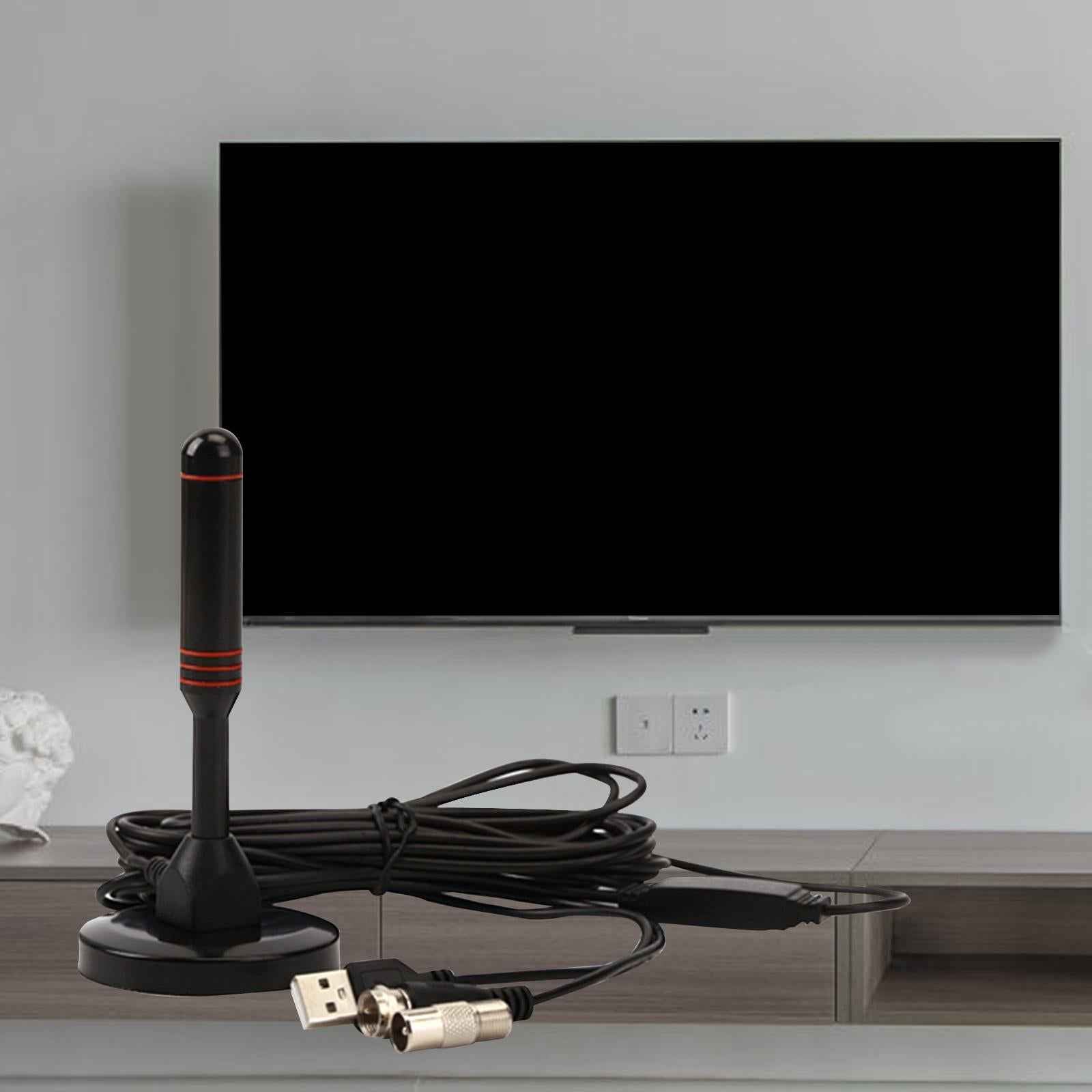 HD Indoor Digital TV Antenna USB Home 14.77ft Cable Long Range for Isdb Atsc