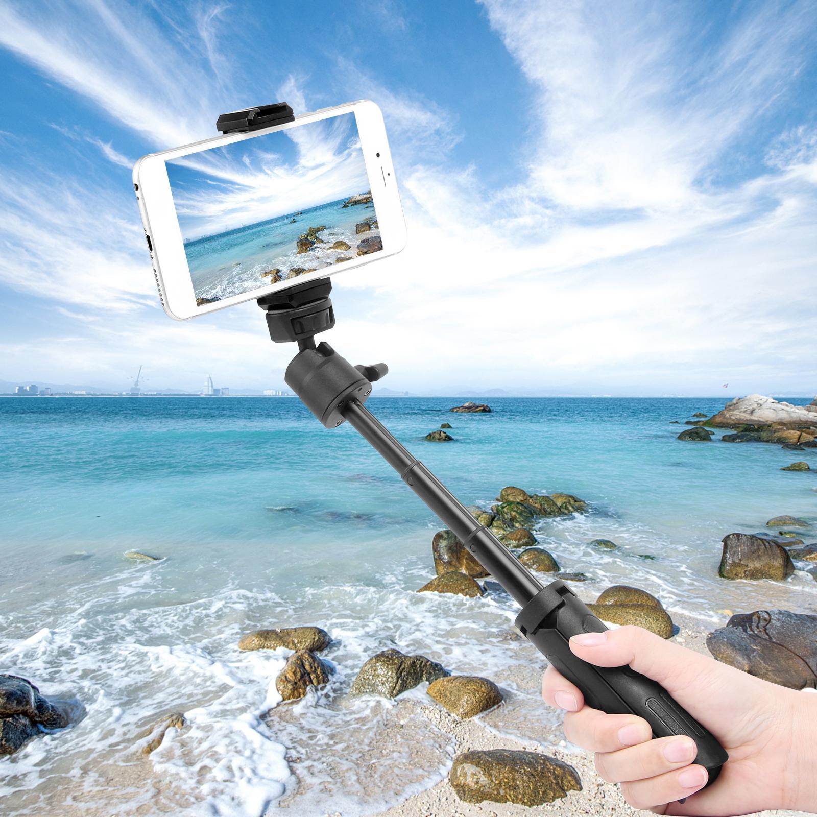 2xPhone Clamp Width Range 6.2cm to 9.2cm Tripod Mount for Monopod Selfie Stick