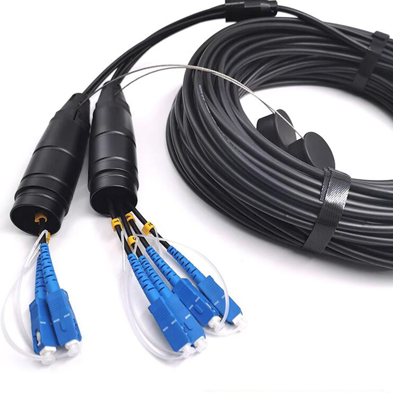 2xPdlc Outdoor Waterproof Connector Fiber Optic Cable Plastic Protective Cover