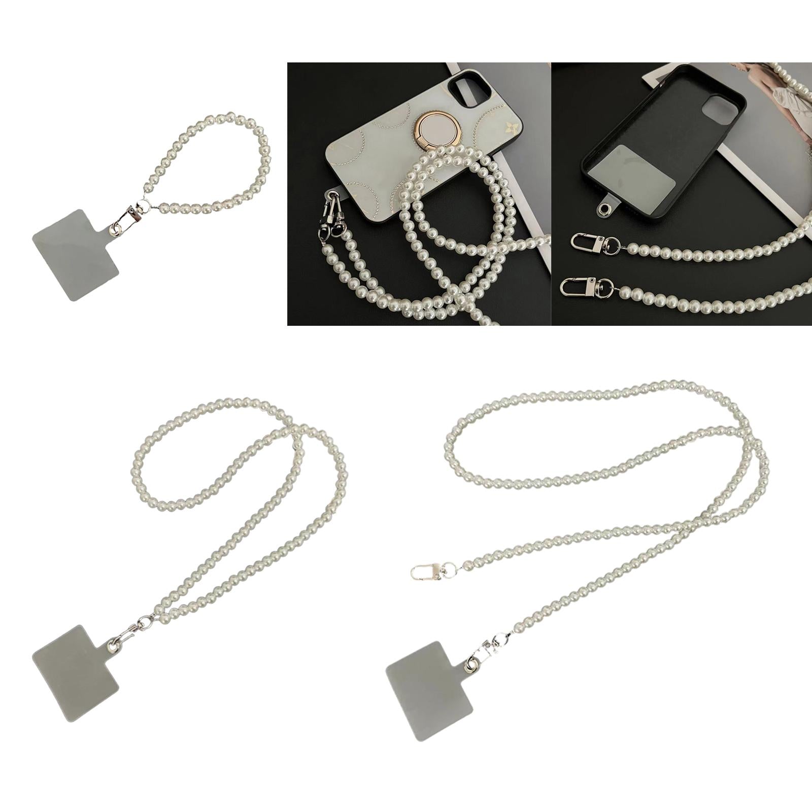 3xBeaded Phone Chain with Phone Gasket Cute Detachable Phone Lanyard for Women wrist chain