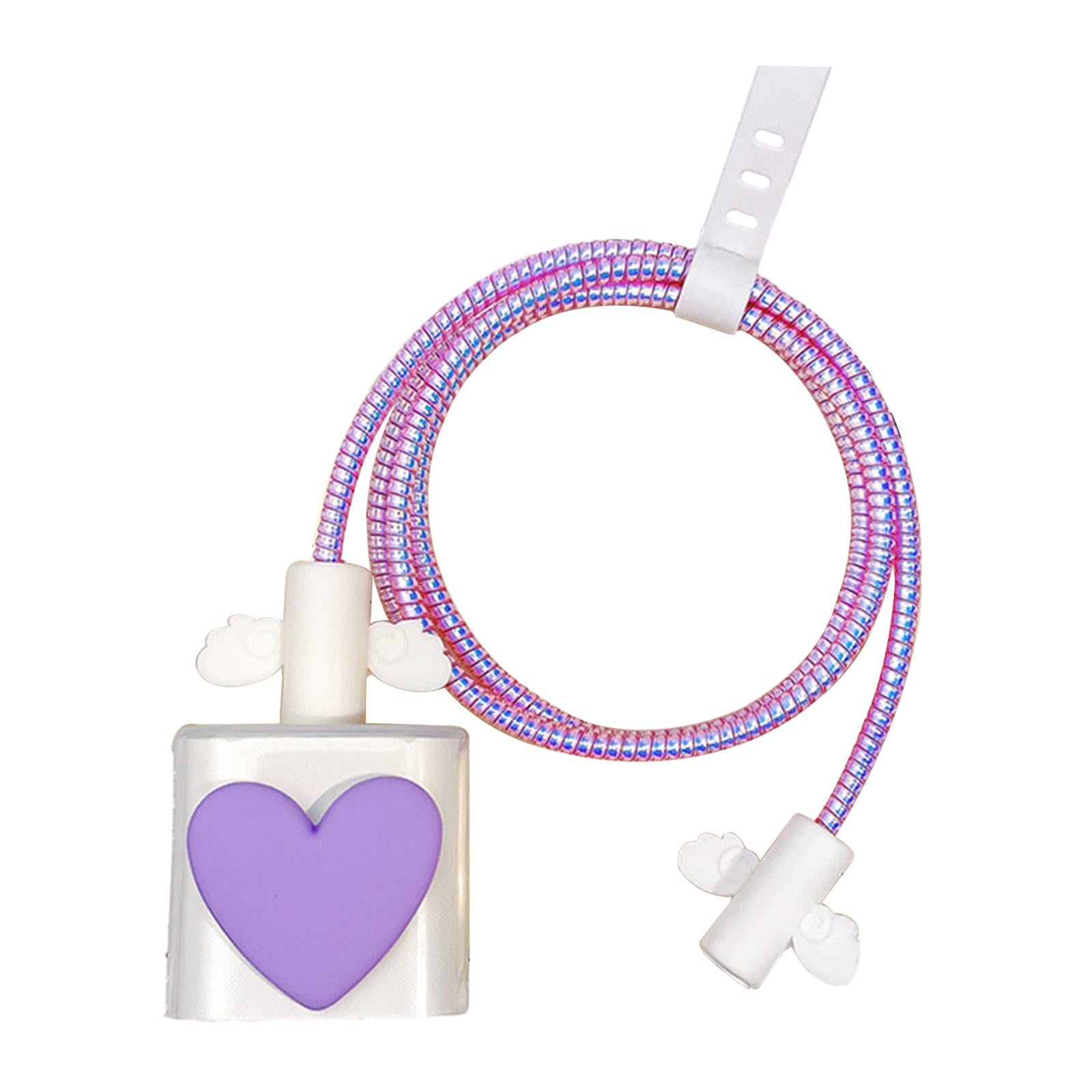 3xCharging Cable Protector Case Cable Accessories Charging Cord Protector Violet