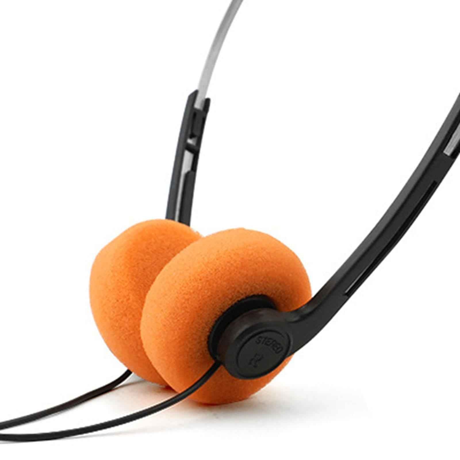 Retro Style Headphone Practical Photo Props for Running Walking Take A Plane Orange