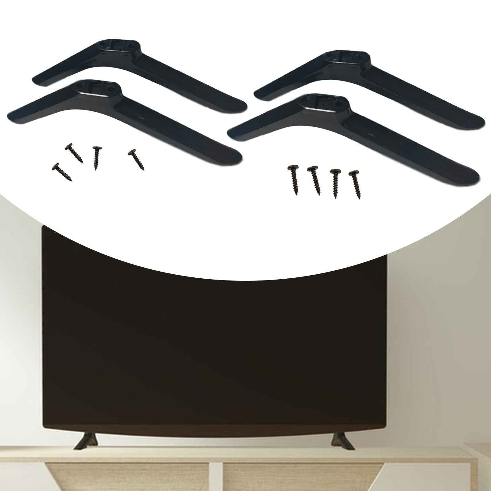2Pcs TV Stand Legs with 4 Screw Sturdy Televisions Stand Table Top TV Legs 19cmx5cmx1.6cm