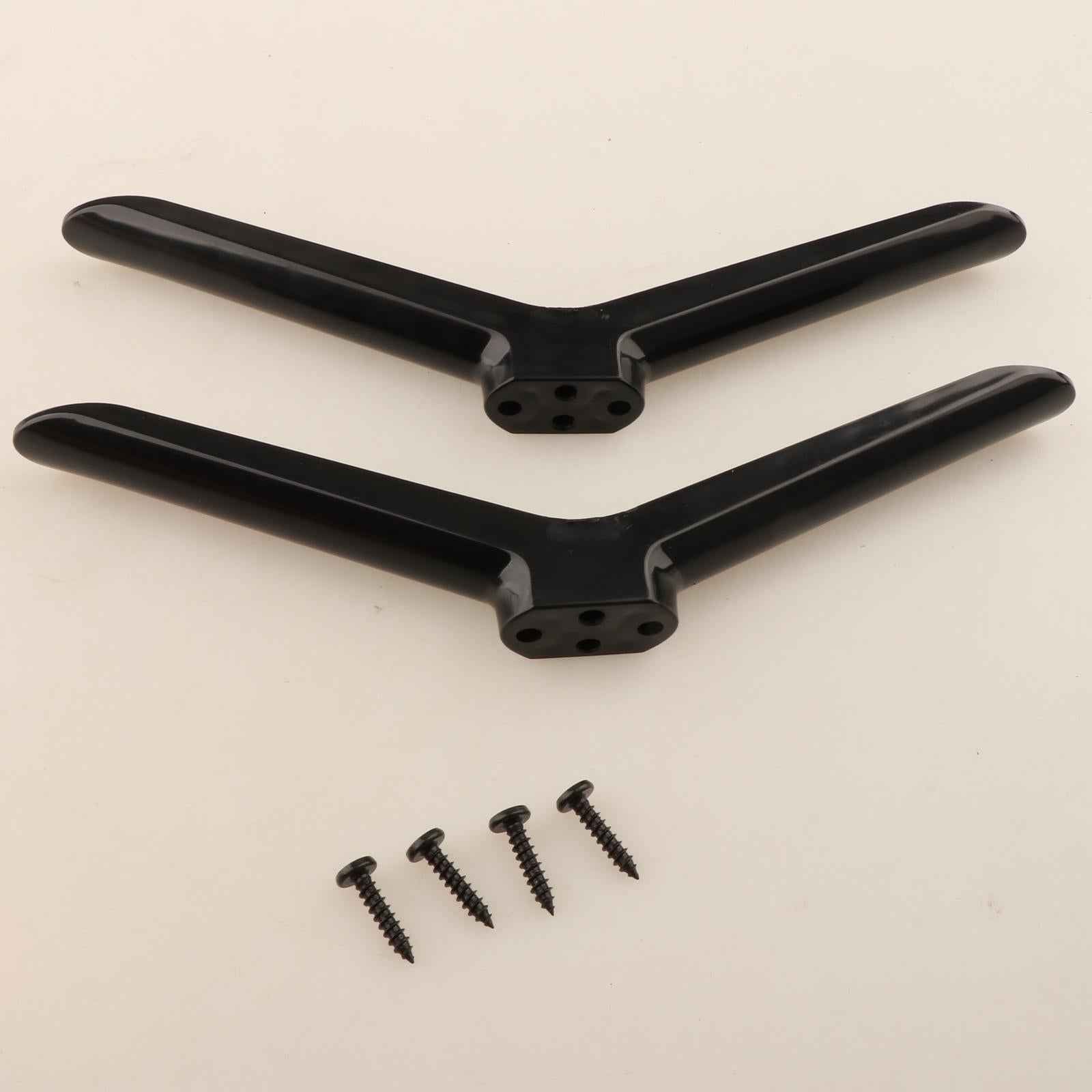 2Pcs TV Stand Legs with 4 Screw Sturdy Televisions Stand Table Top TV Legs 22.5cmx5.5cmx2cm