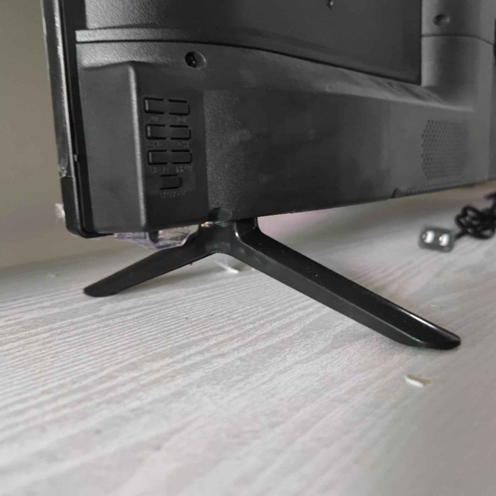 2Pcs TV Stand Legs with 4 Screw Sturdy Televisions Stand Table Top TV Legs 22.5cmx5.5cmx2cm