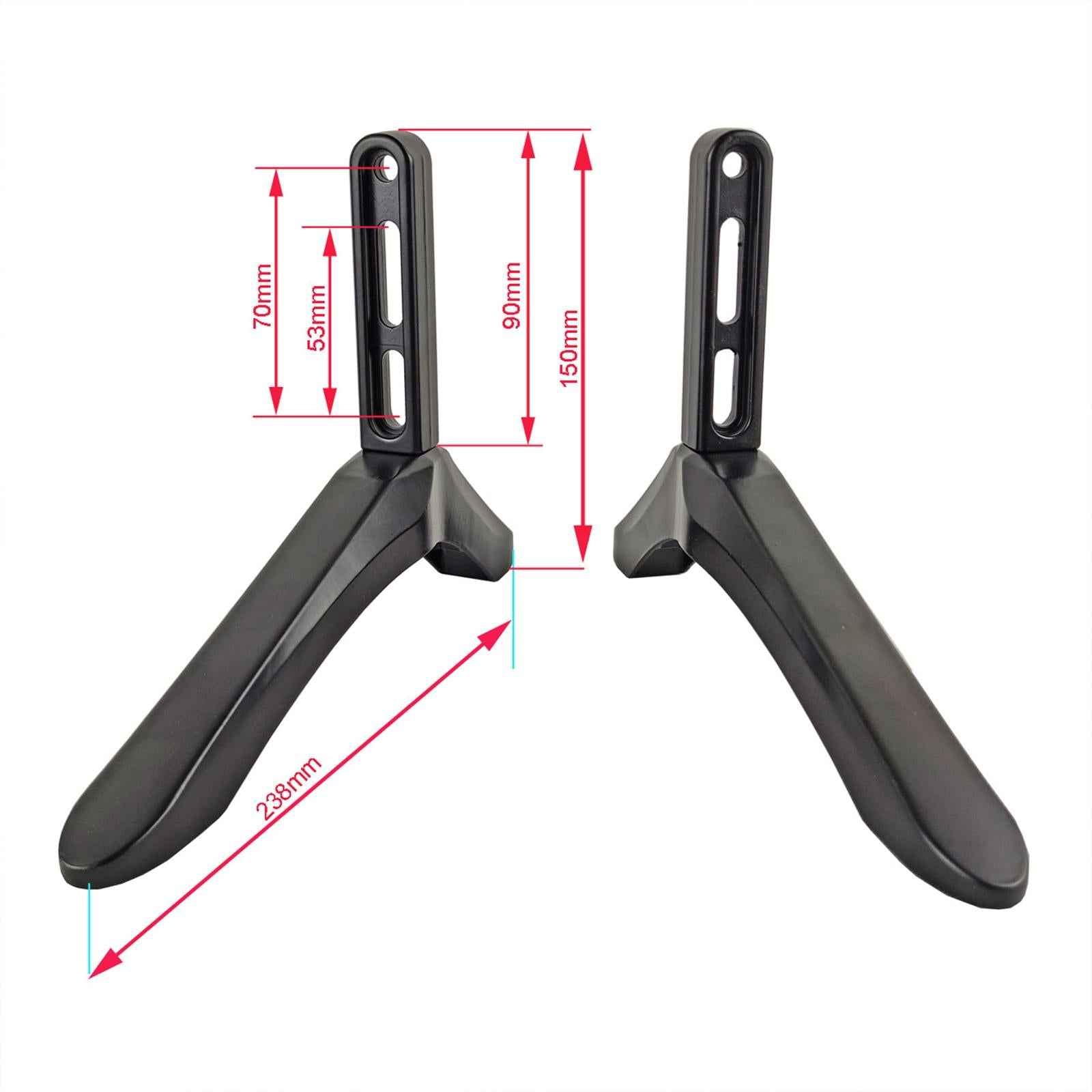 2Pcs Table Top TV Stand Base for Most TVs Anti Slip Angle Adjustable TV Legs