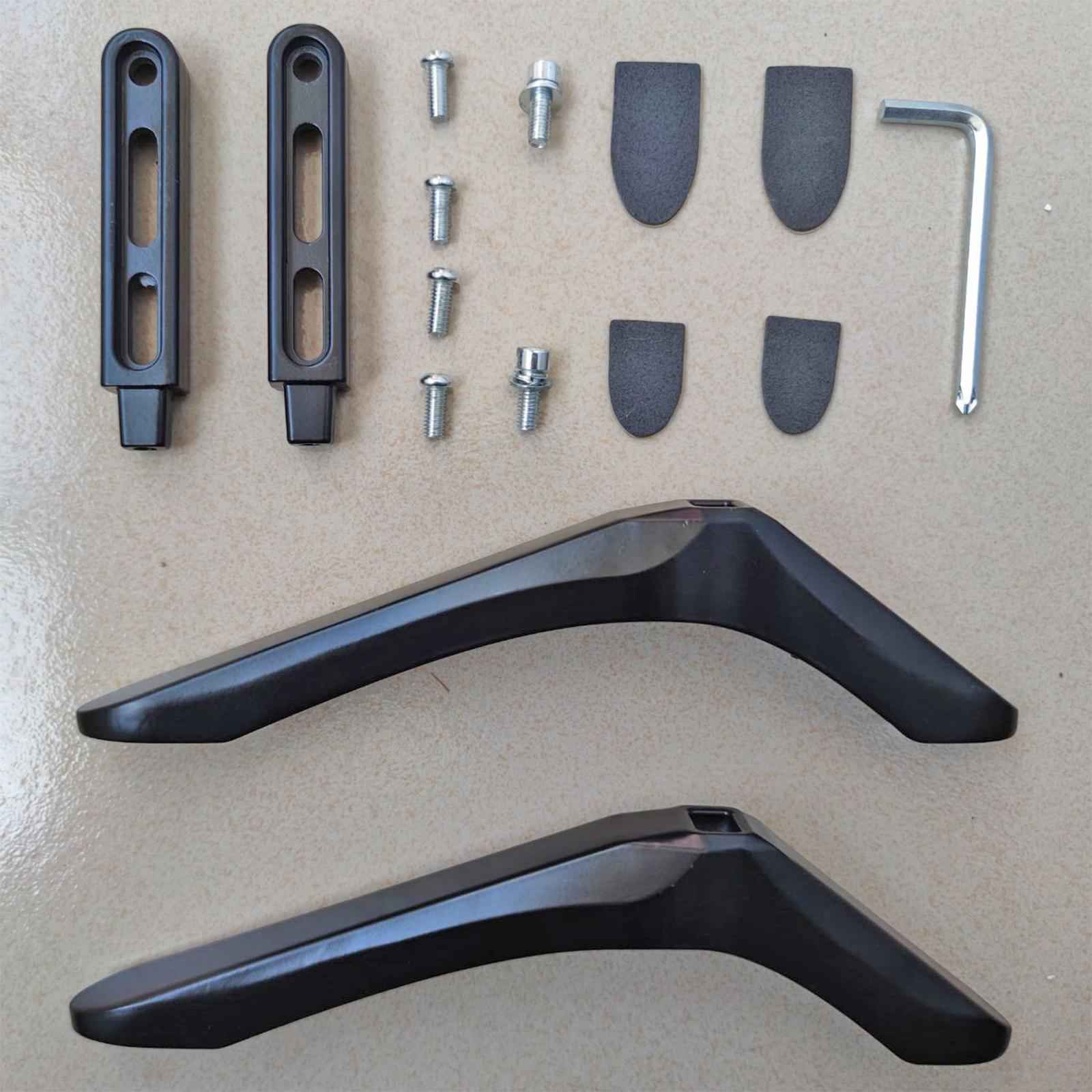 2Pcs Table Top TV Stand Base for Most TVs Anti Slip Angle Adjustable TV Legs